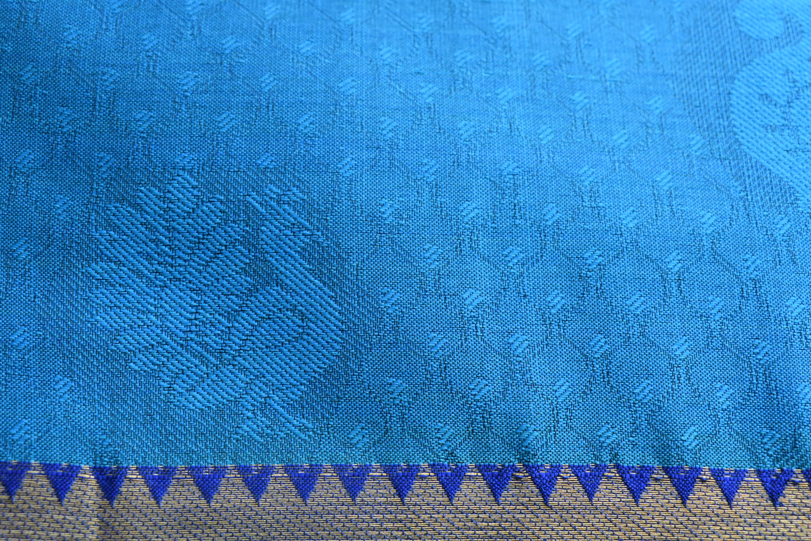 BLUE COLOR - SILK HANDLOOM SAREE GOLD SILK THREAD WORK
