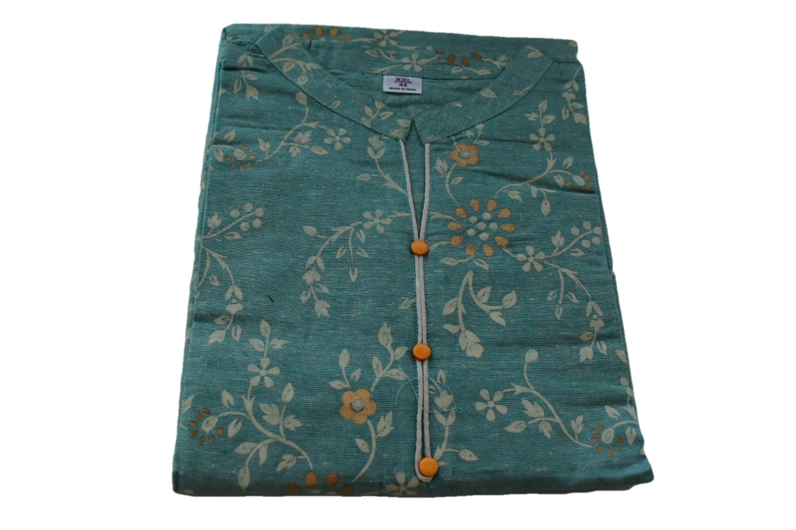 Cotton Printed Tunic Kurti - Straight Style - Knee Length  - XXL - Set of 11 Colors kurti