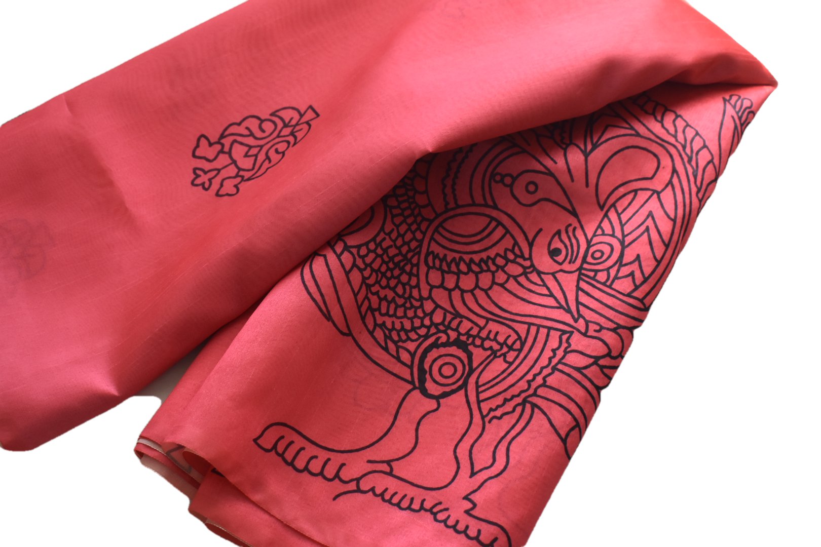Pink Gold Color - Semi Silk Saree - Printed