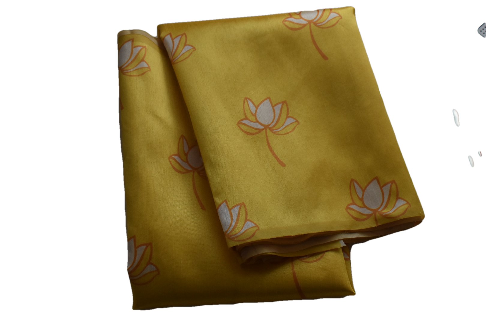 Yellow Color - Semi Silk Saree - Printed