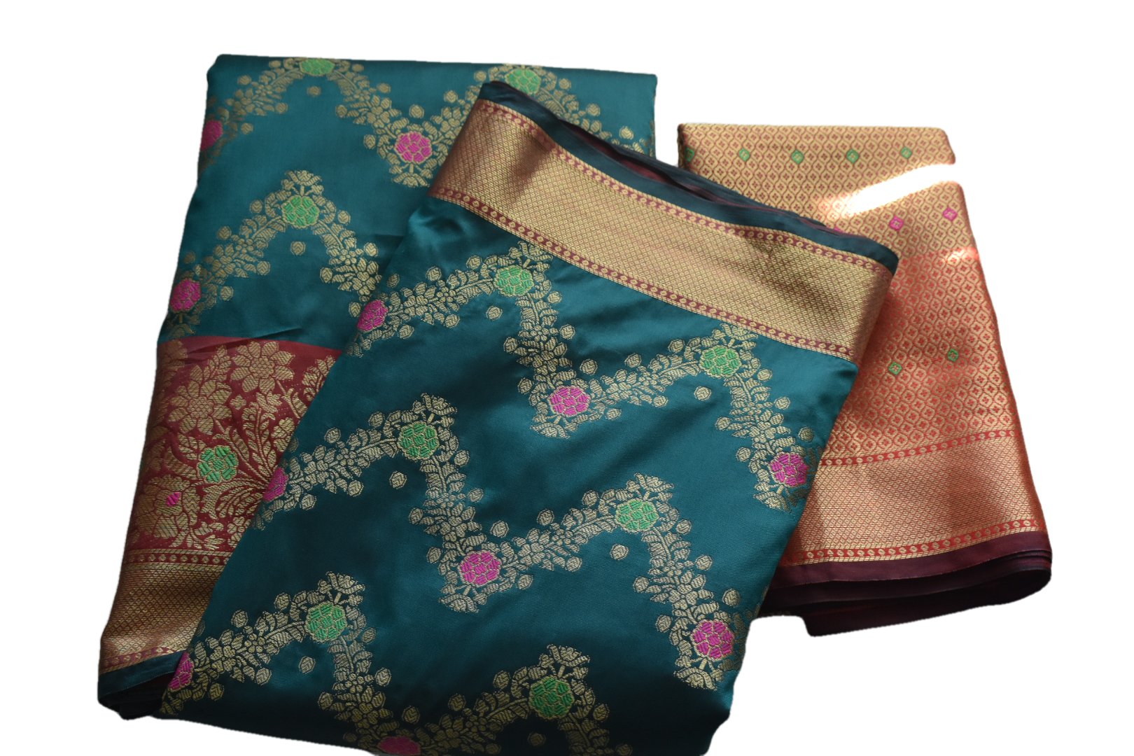 Blue Color - Silk Handloom  Saree Gold Silk Thread work