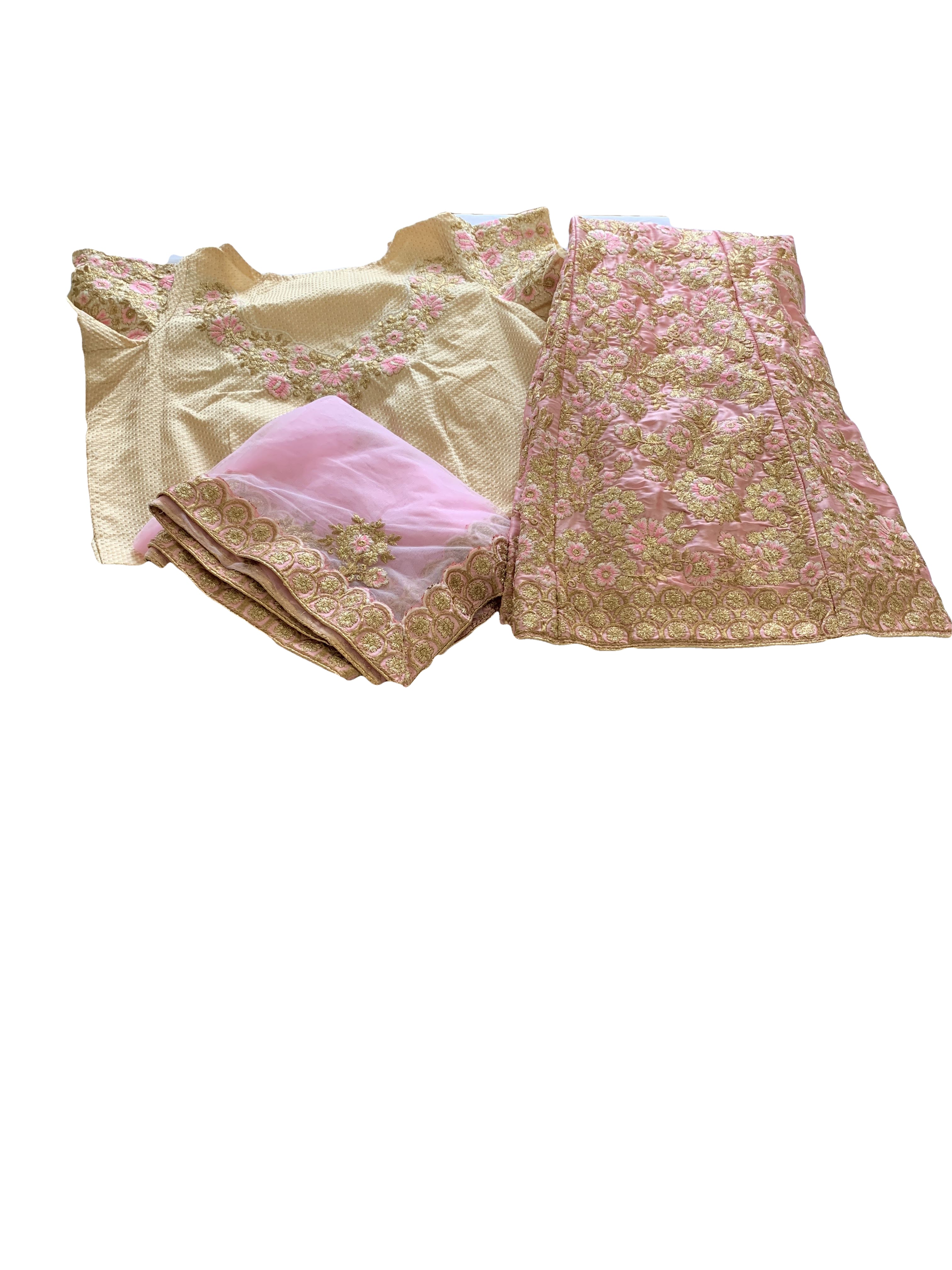 Pink Color - Satin Silk, Embroidered - Lehenga Choli Set