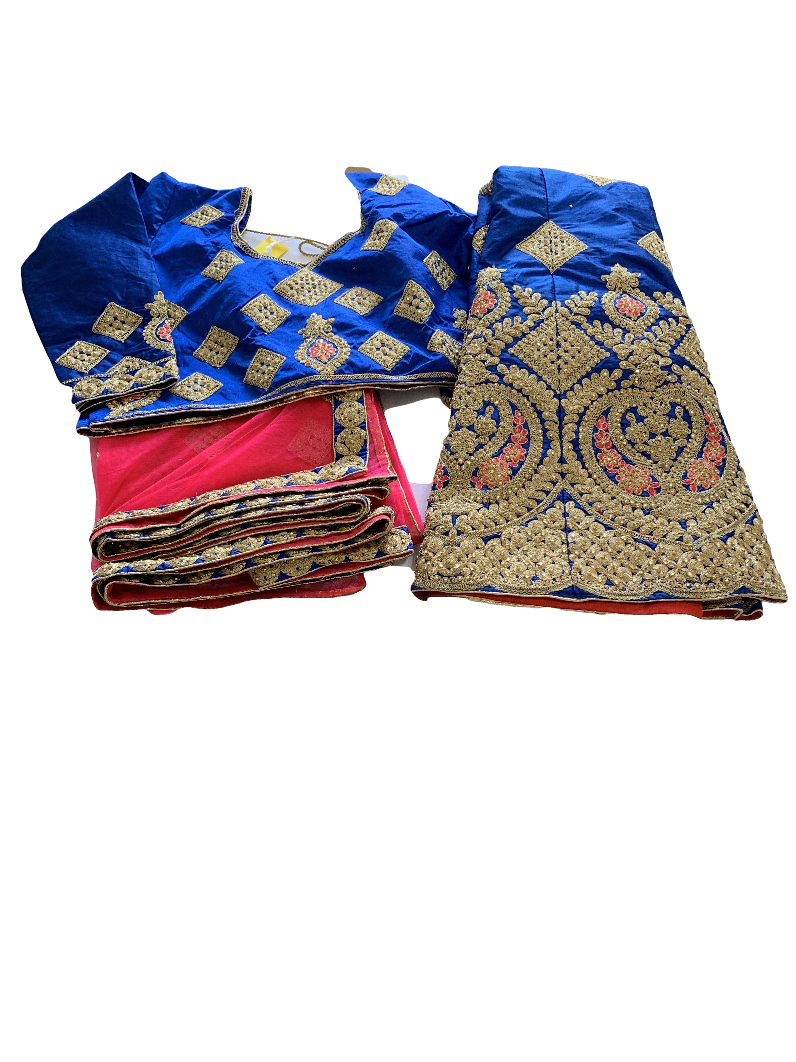 Blue Color - Raw Silk, Minakari, Embroidered - Traditional Classic A line Lehenga