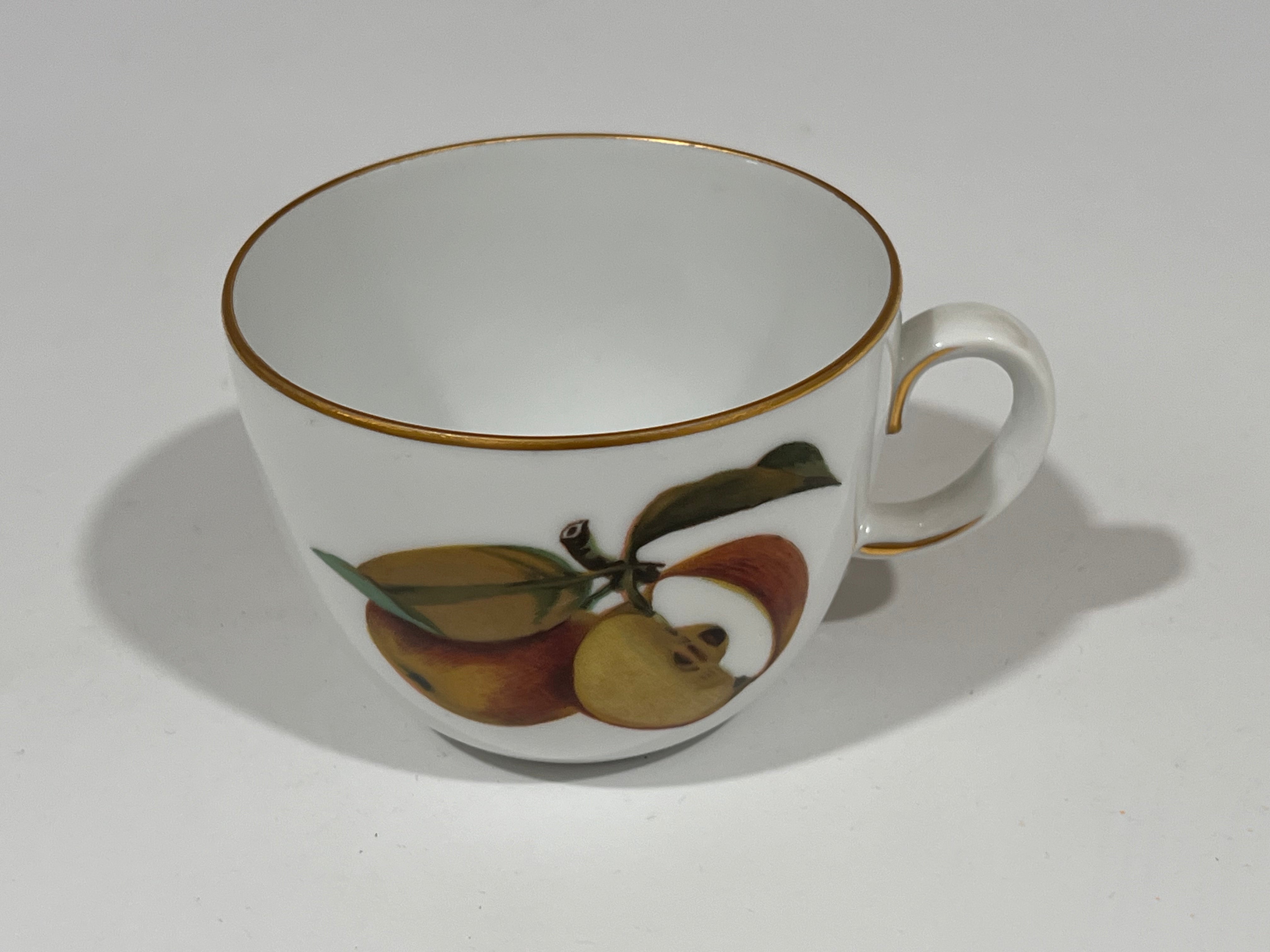 Royal Worchester Evesham Original Porcelain Fine China - Cup and Saucer - Gold Trim - From England