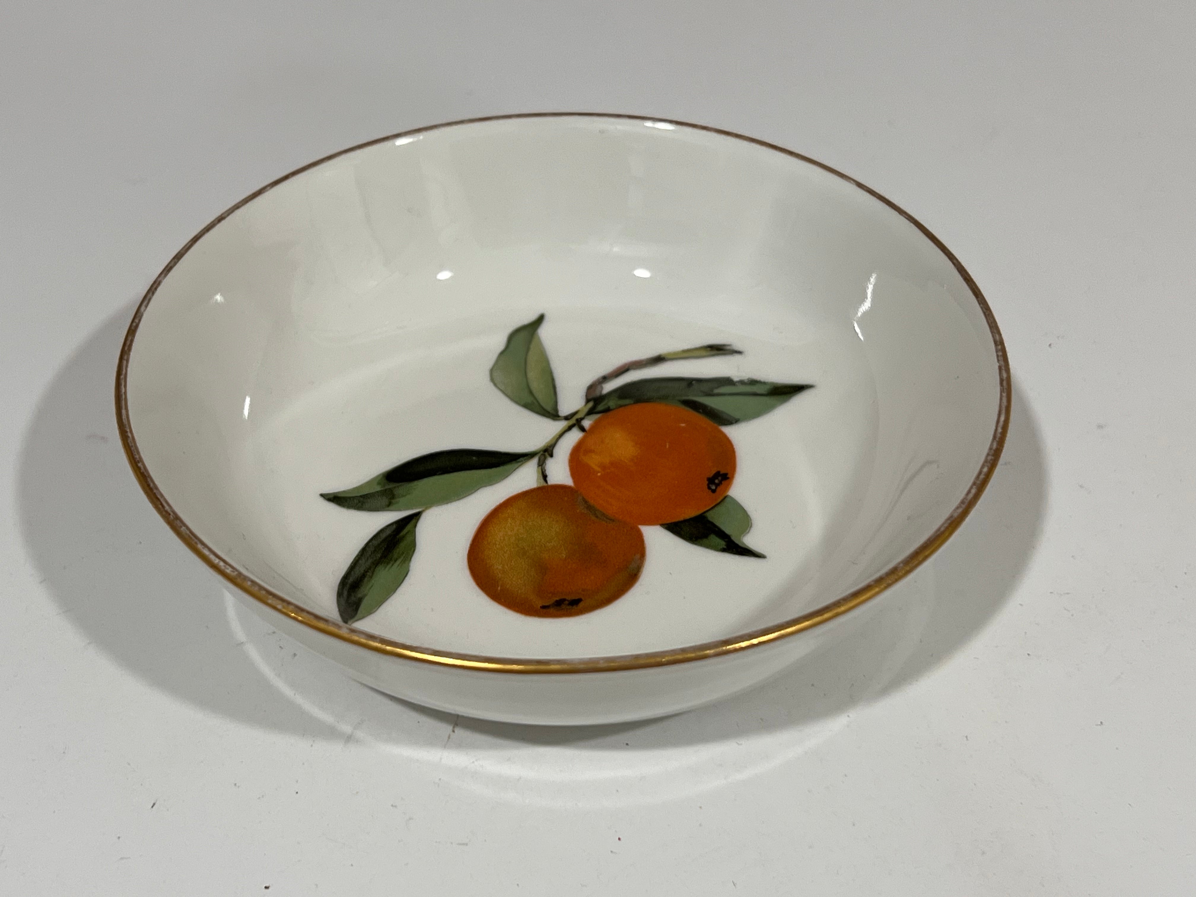 Royal Worchester Evesham Original Porcelain Fine China - Condiment bowl - Gold Trim - From England