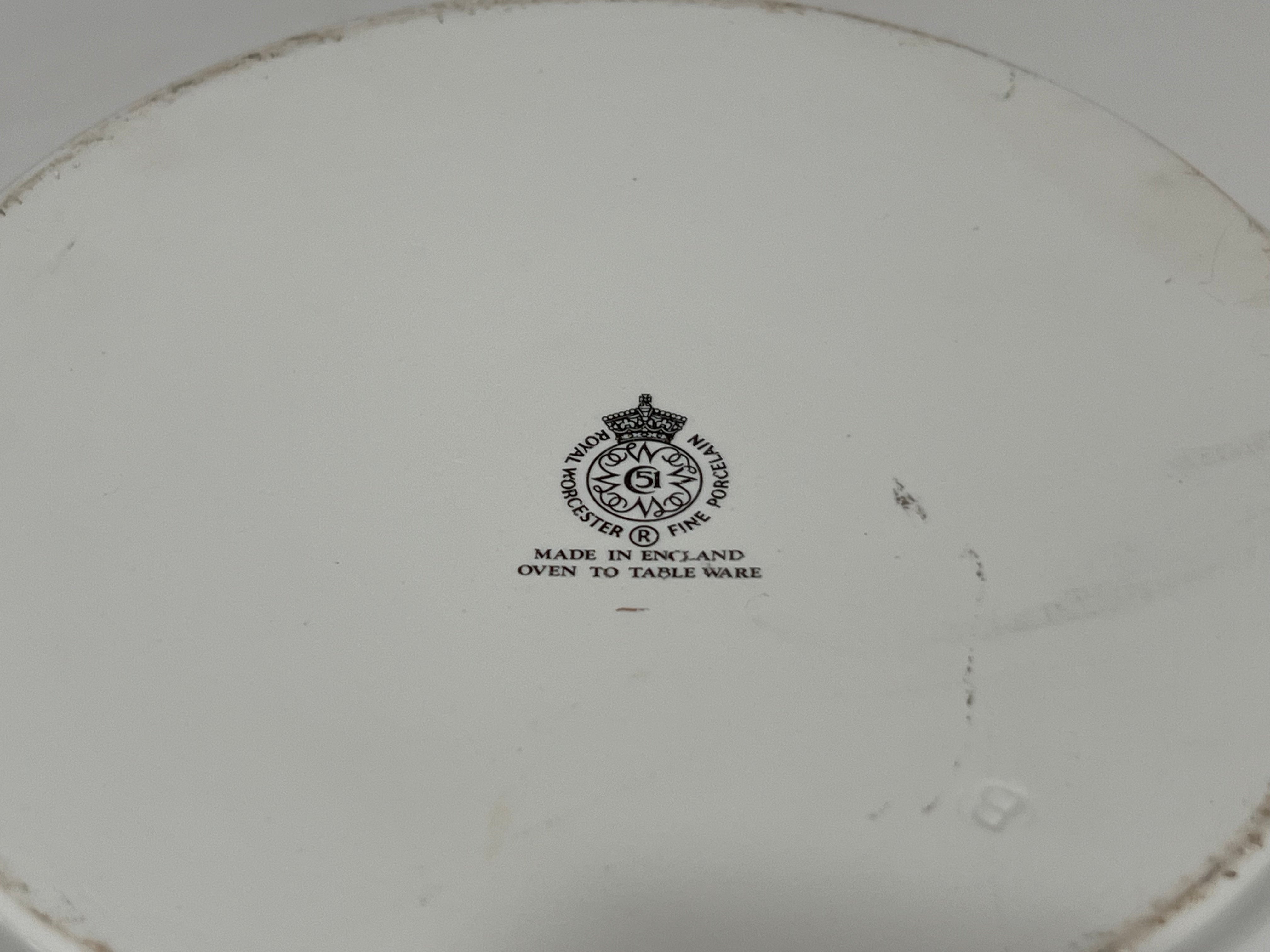 Royal Worcester Evesham Original Porcelain Fine China - Serveware With Lid - Gold Trim - From England