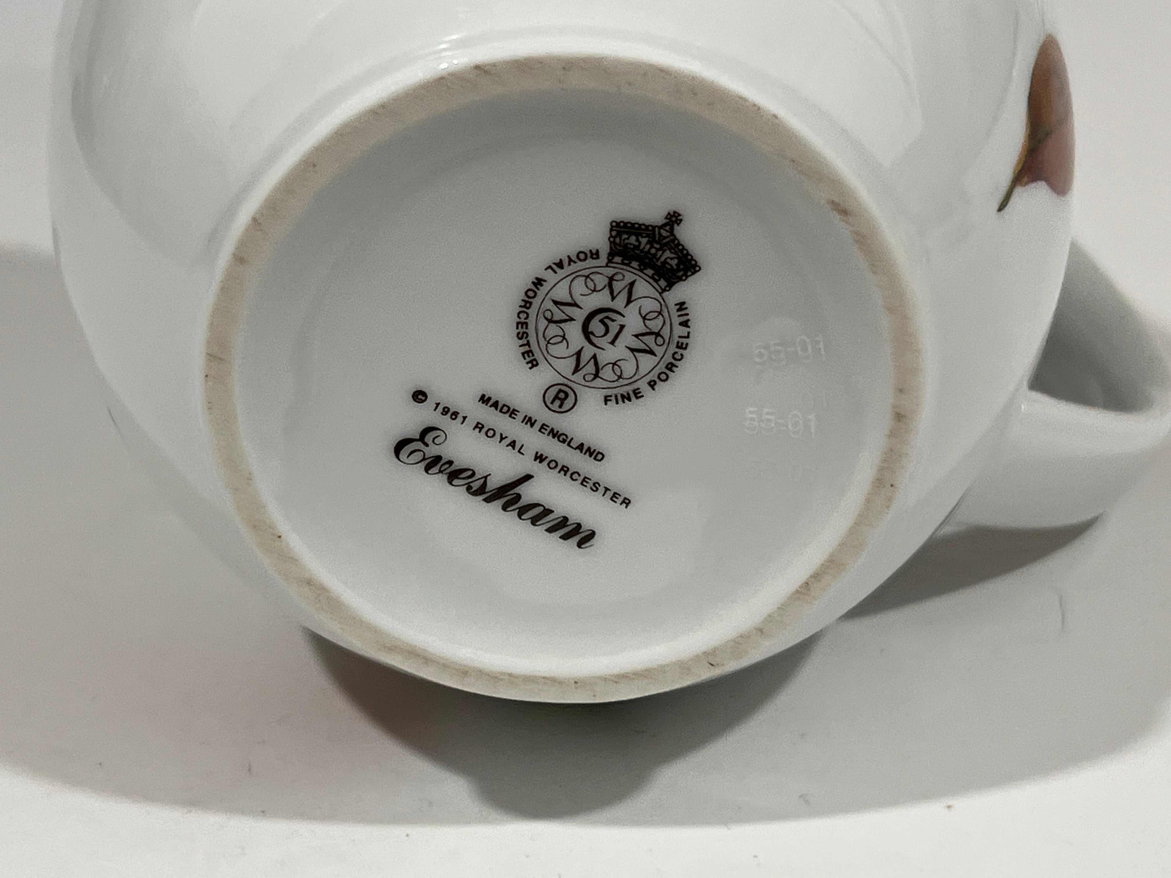 Royal Worchester Evesham Original Porcelain Fine China - Gravy Bowl, Big Creamer - Gold Trim - From England