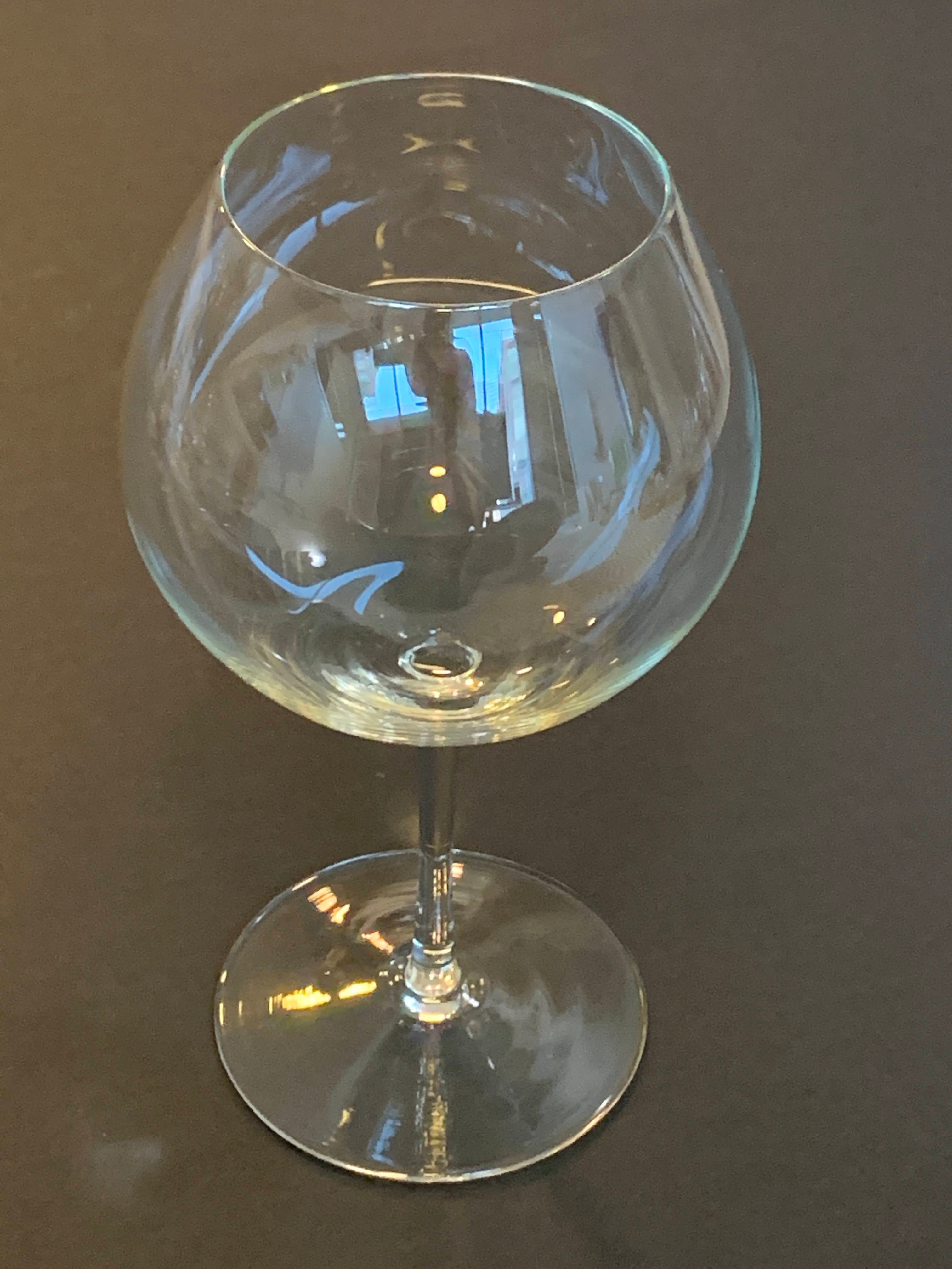 Vintage Crystal Plain Glass Goblet Wine Glass