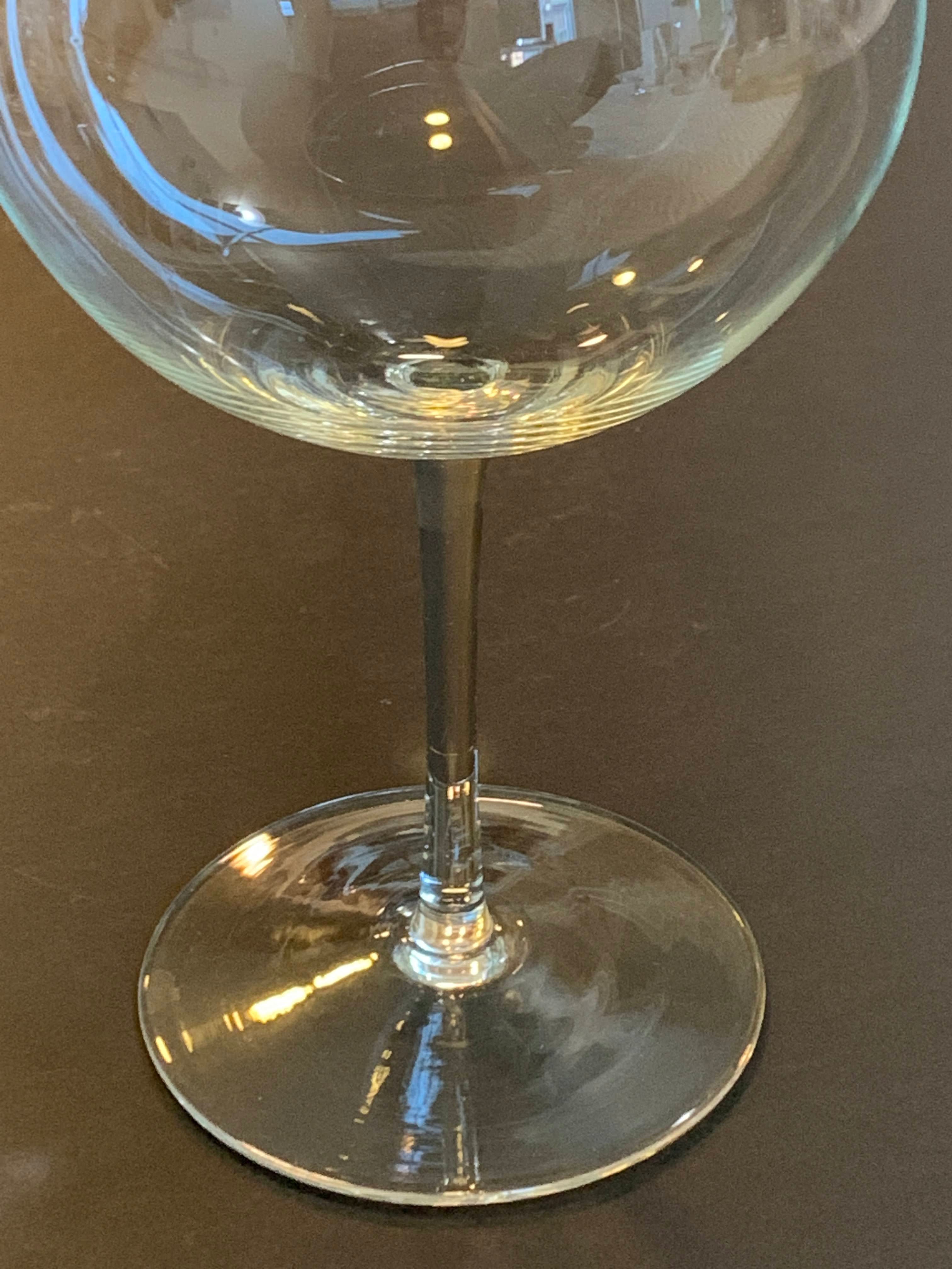 Vintage Crystal Plain Glass Goblet Wine Glass