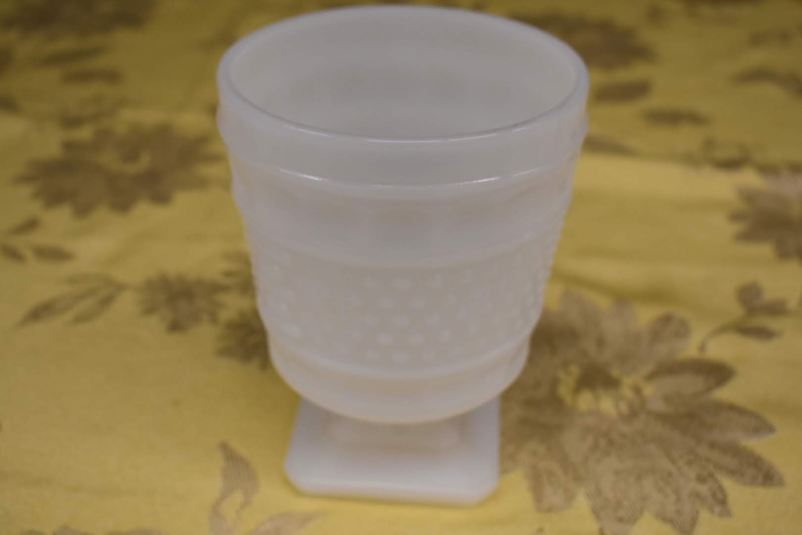 Porcelain Opaque Milk Glass  - Collectible  - Succulent plant Vase, Pedestal Candy Bowl