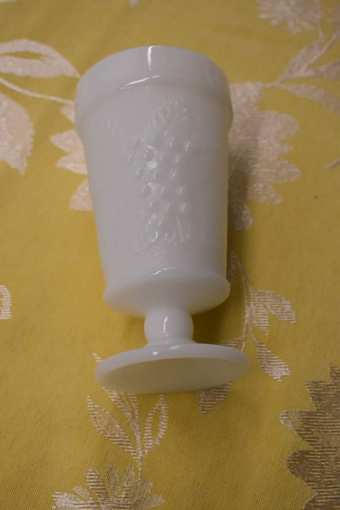 Porcelain Opaque Milk Glass - Grape Vine Emboss - Ice cream - Falooda - Sundae Cup