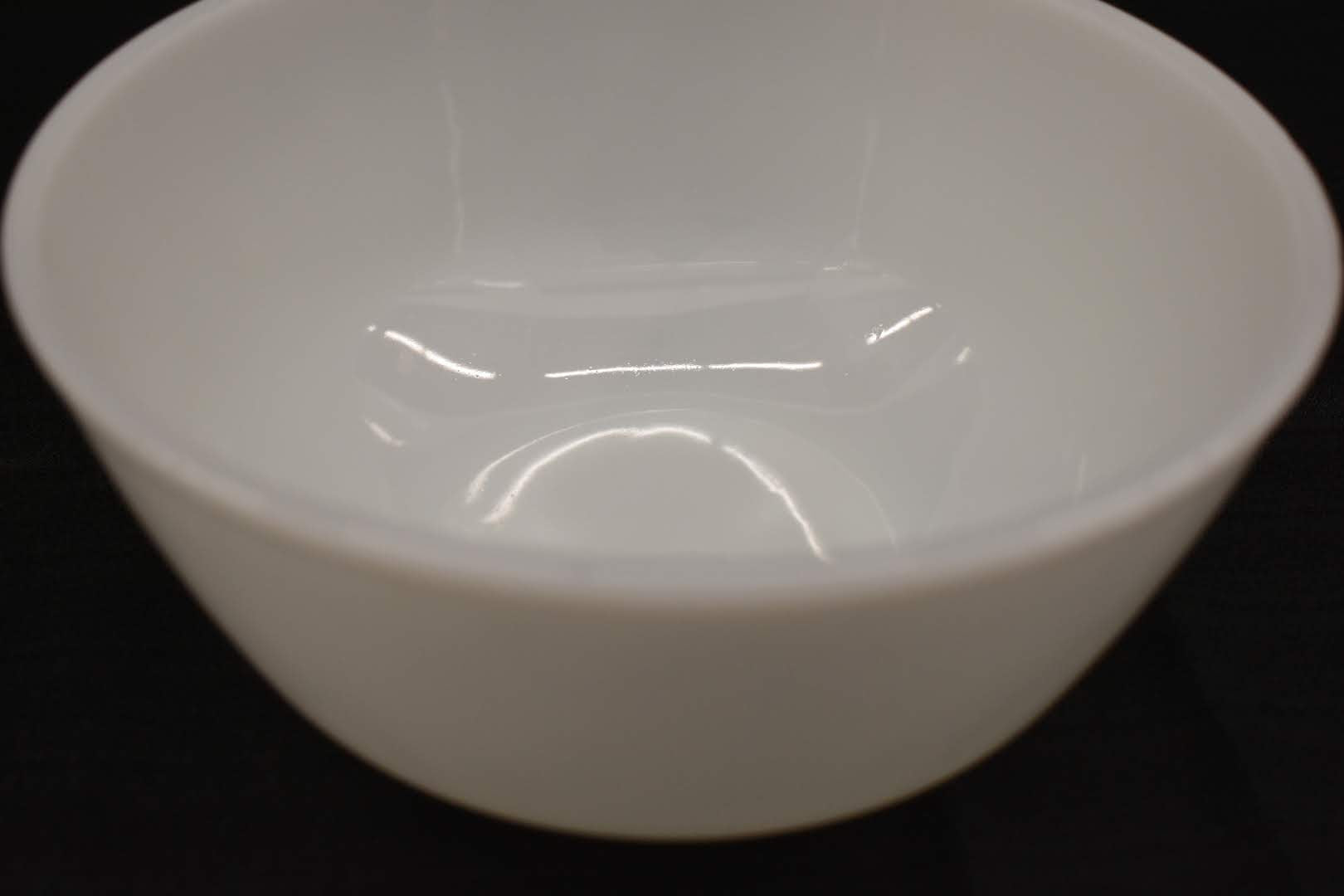 Porcelain Opaque Milk Glass Bowl - 8 inch