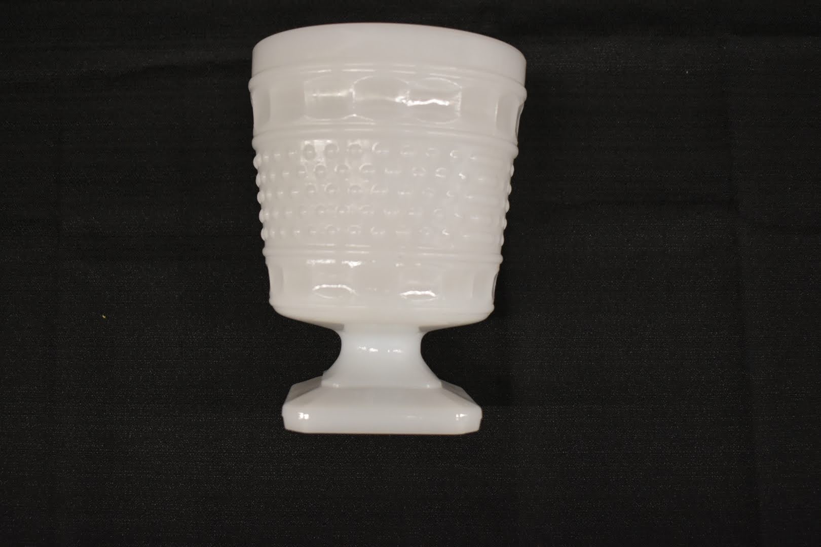 Porcelain Opaque Milk Glass  - Collectible  - Succulent plant Vase, Pedestal Candy Bowl