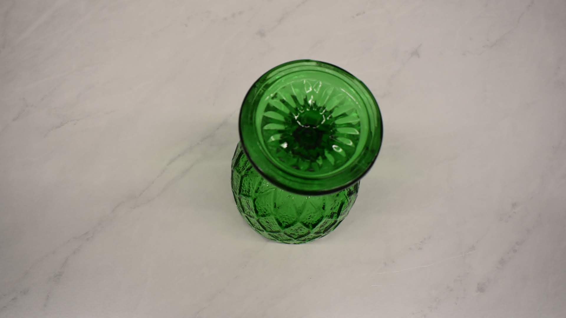 Crystal Glass - Green Color - Pedestal Bowl, Chocolate bowl