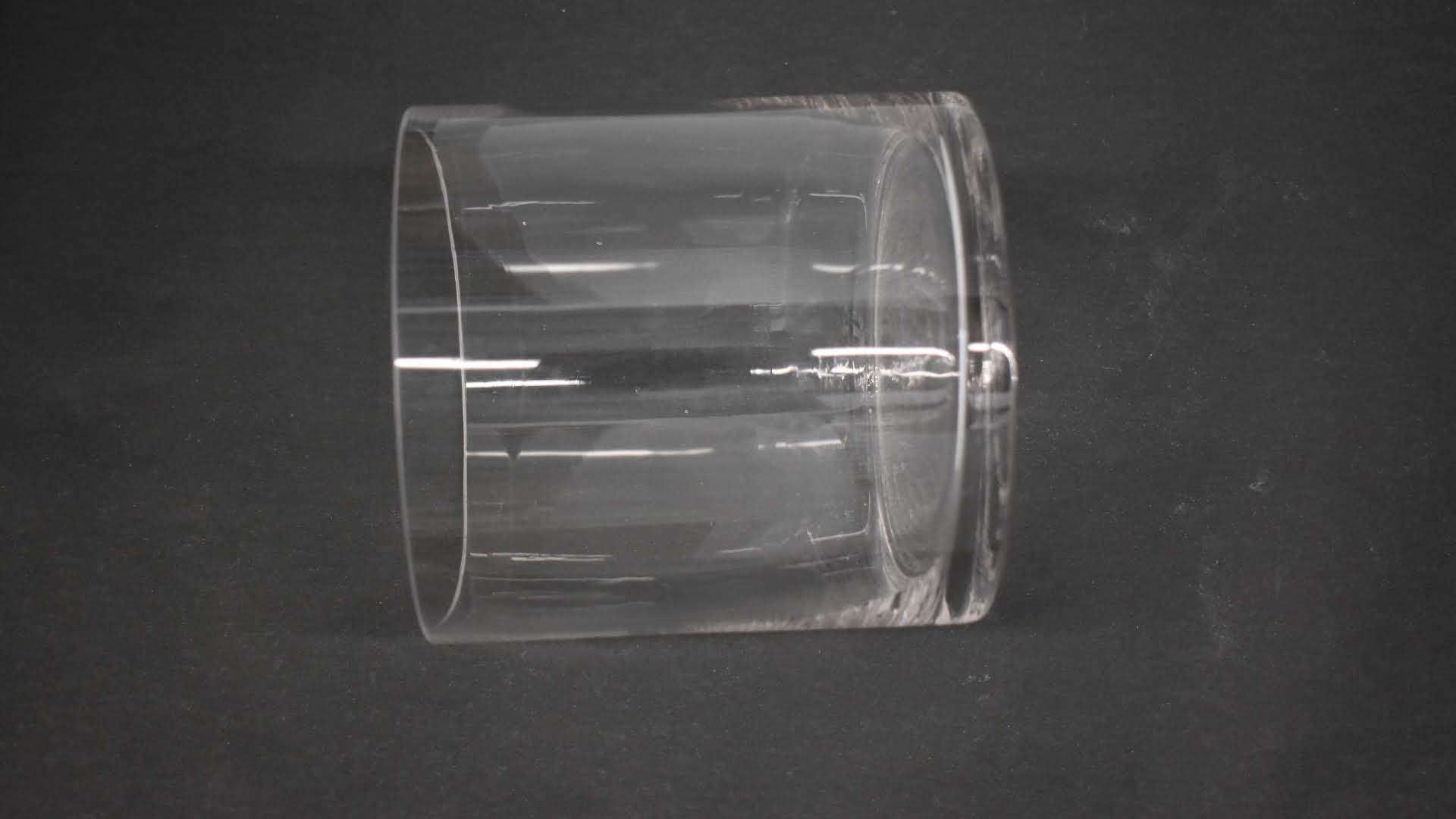 Clear Crystal Glass - Cylindrical Wine /Bamboo Plant holder