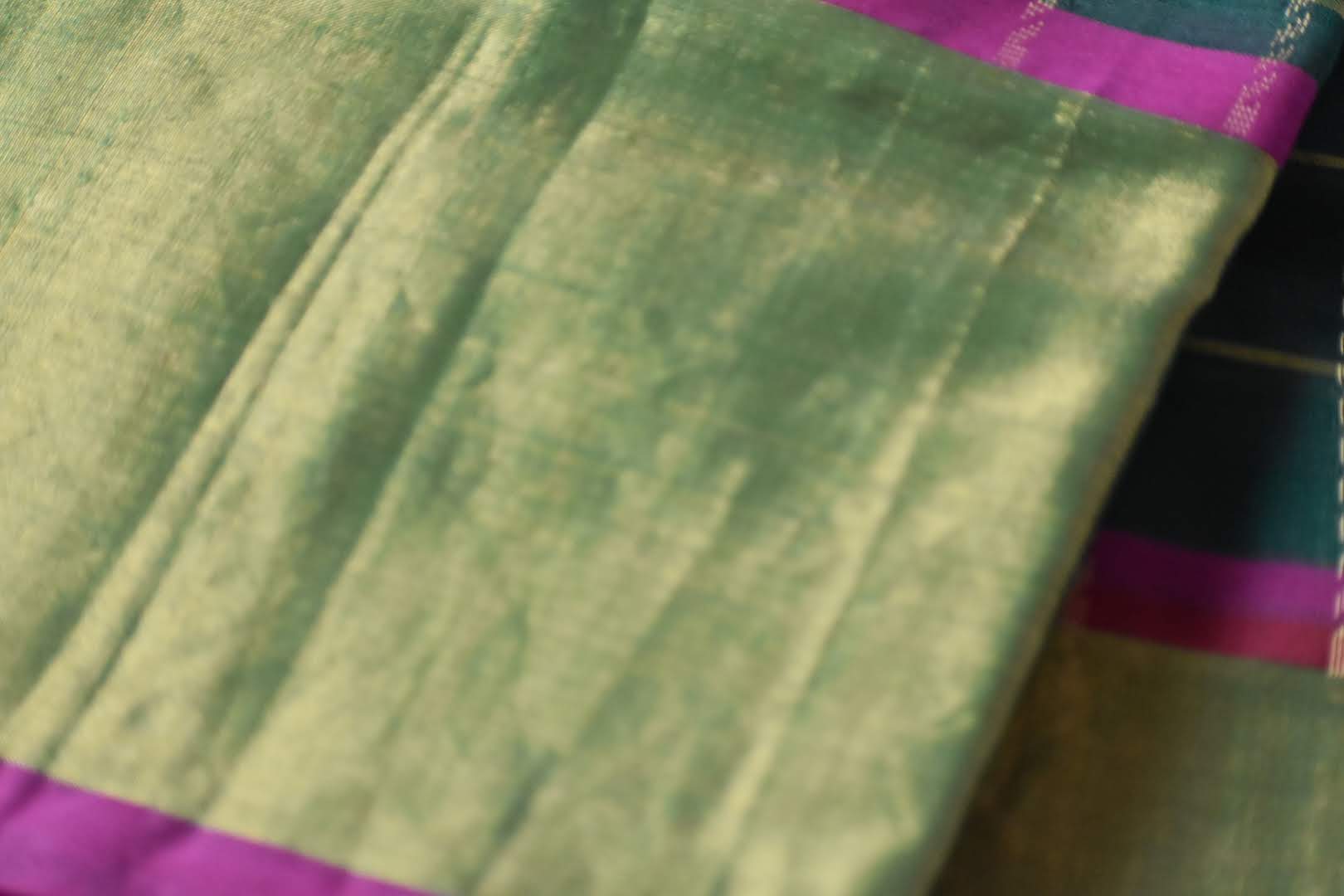Green Color - Silk Cotton Blend Saree - Zari Design