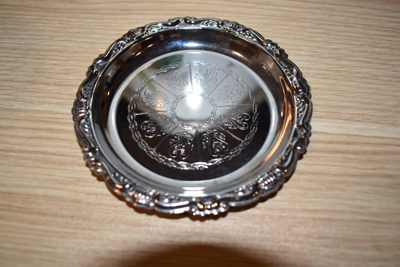 Silver Plated Mid Century Mini Ornate Plate Tray 20