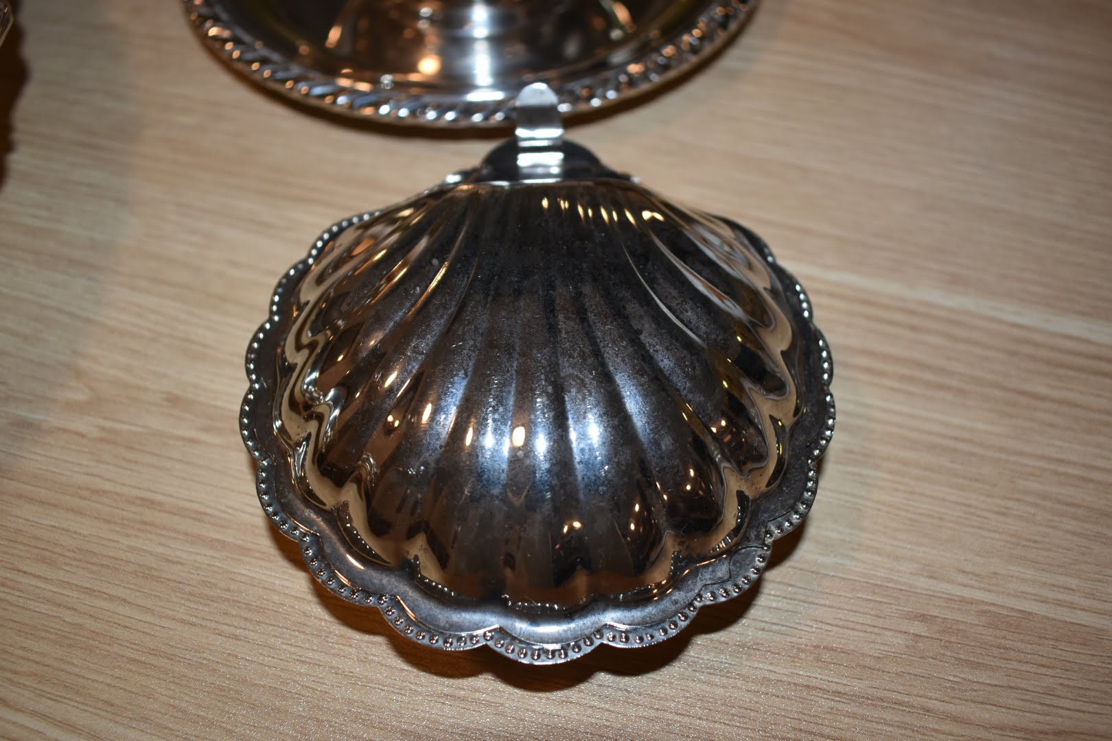 Silver Plated Mid Century Shell Shape Condiment Bowl - Tray 2
