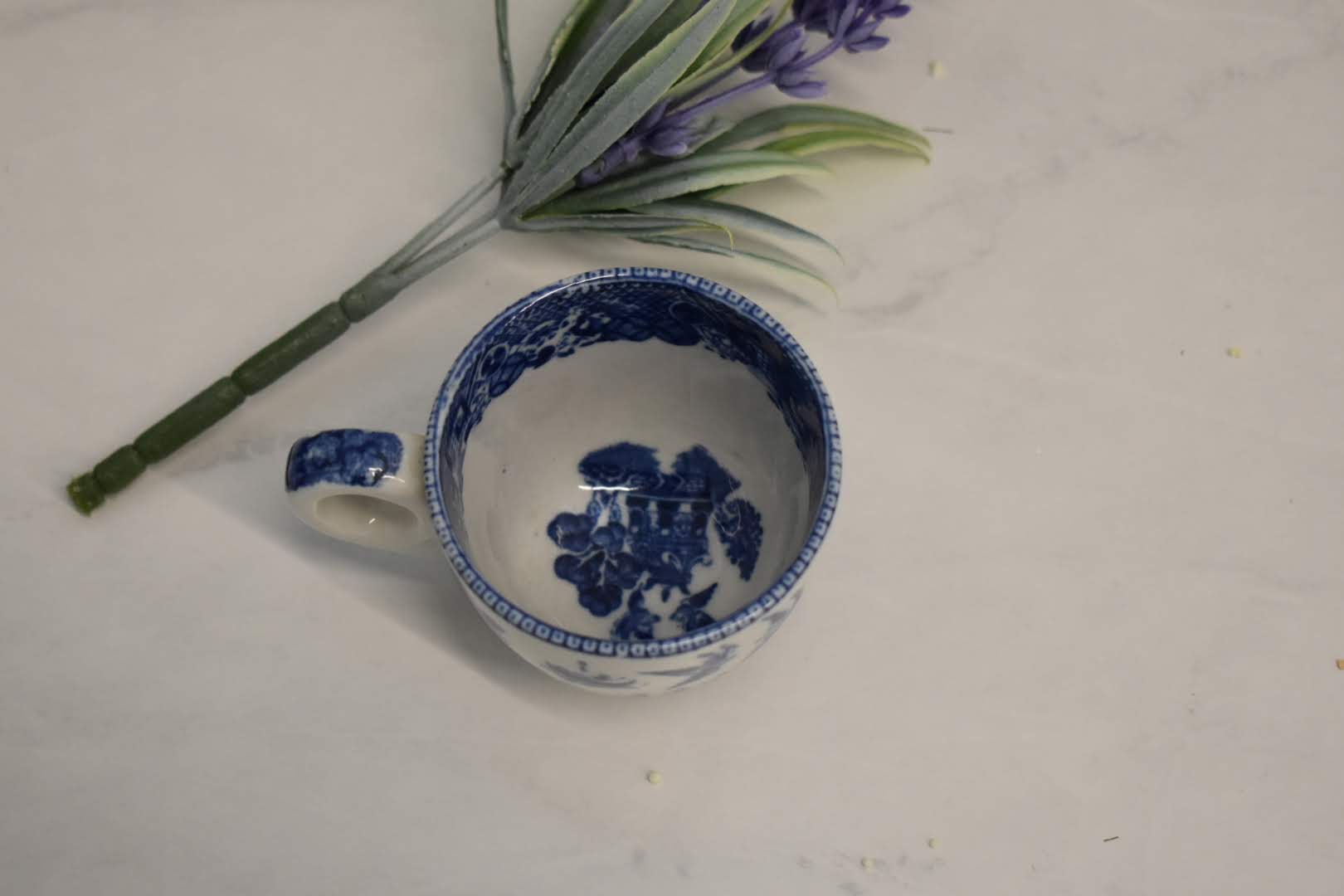 Oriental Blue White Floral Design - Home Décor - Mini Tea Cup