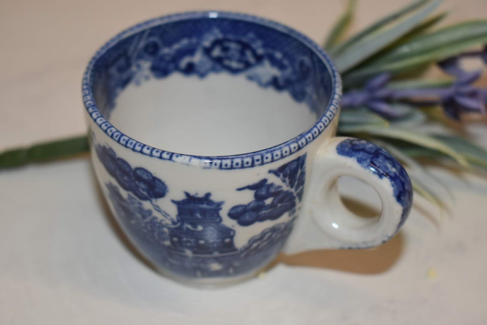 Oriental Blue White Floral Design - Home Décor - Mini Tea Cup