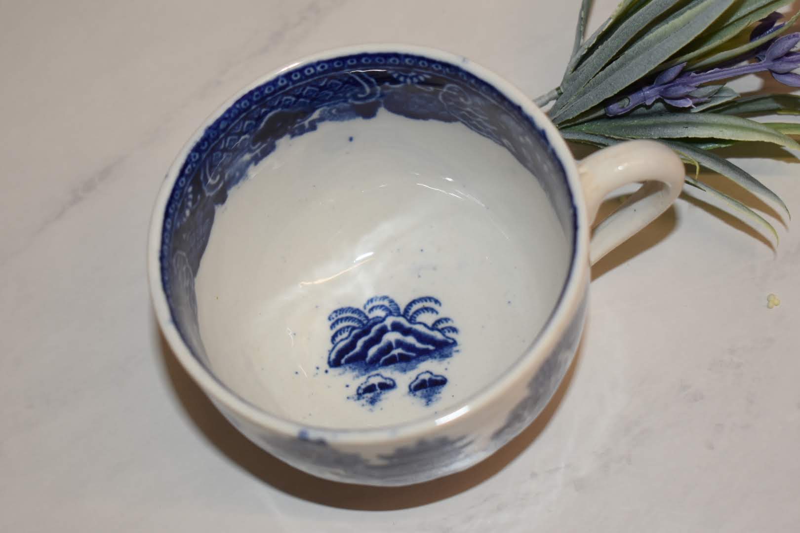 Oriental Blue White Floral Design - Home Décor - Tea Cup