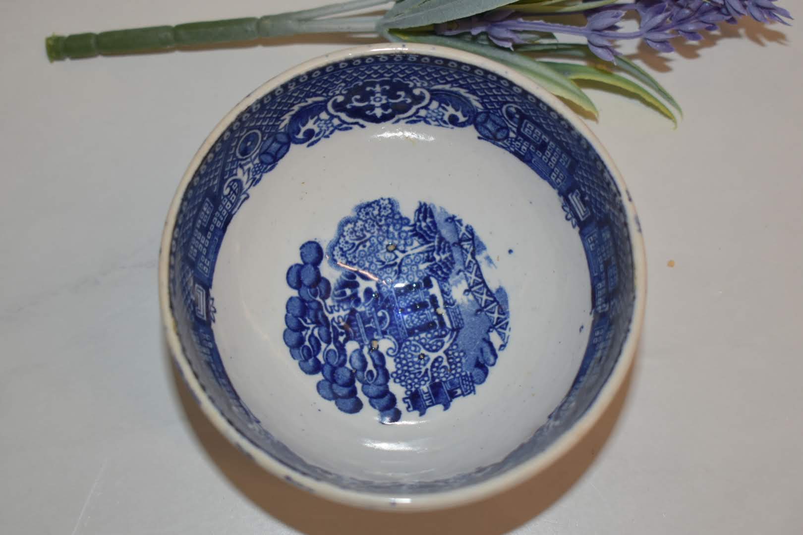 Oriental Blue White Floral Design - Home Décor - Sugar Bowl Vintage