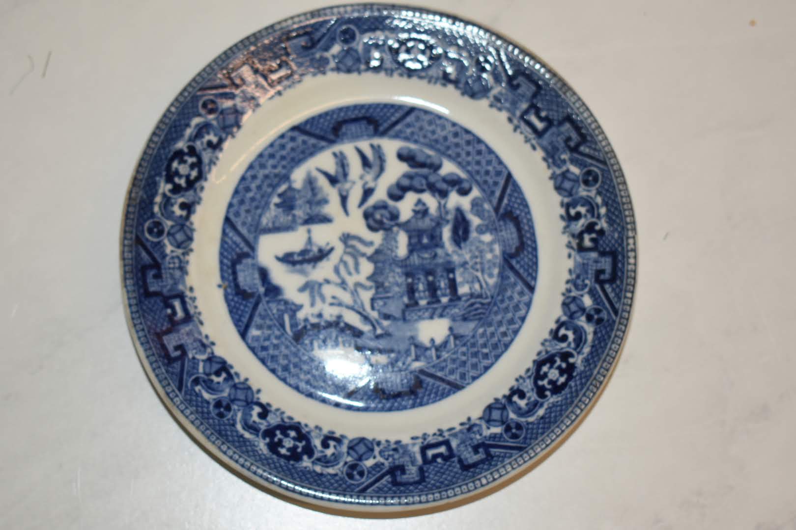 Oriental Blue White Floral Design - Home Décor - Small Bowl Plate