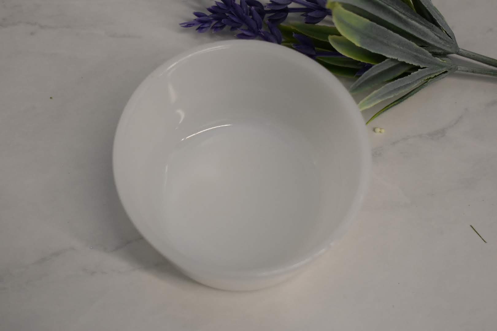 Porcelain Opaque Milk Glass Sugar Bowl