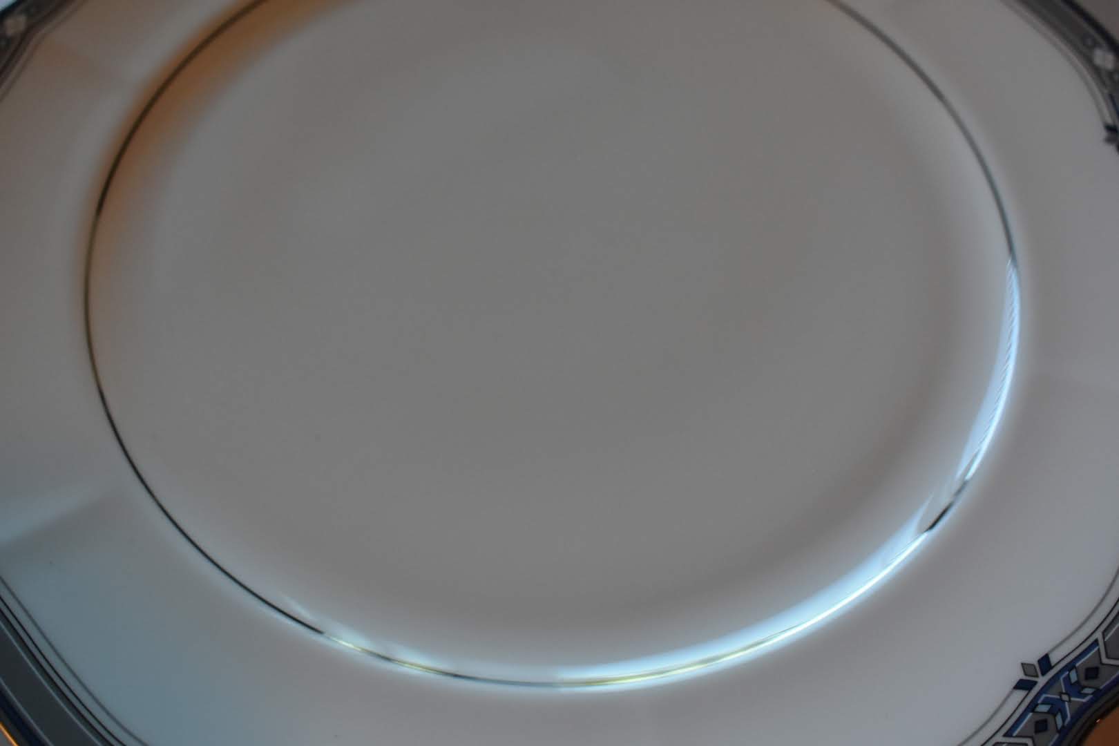 Mikasa - Porcelain Fine China - Blue and Platinum Trim - Platter