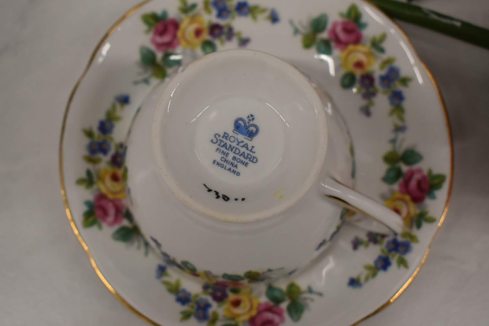 Fine Porcelain China Tea Cup and Saucer