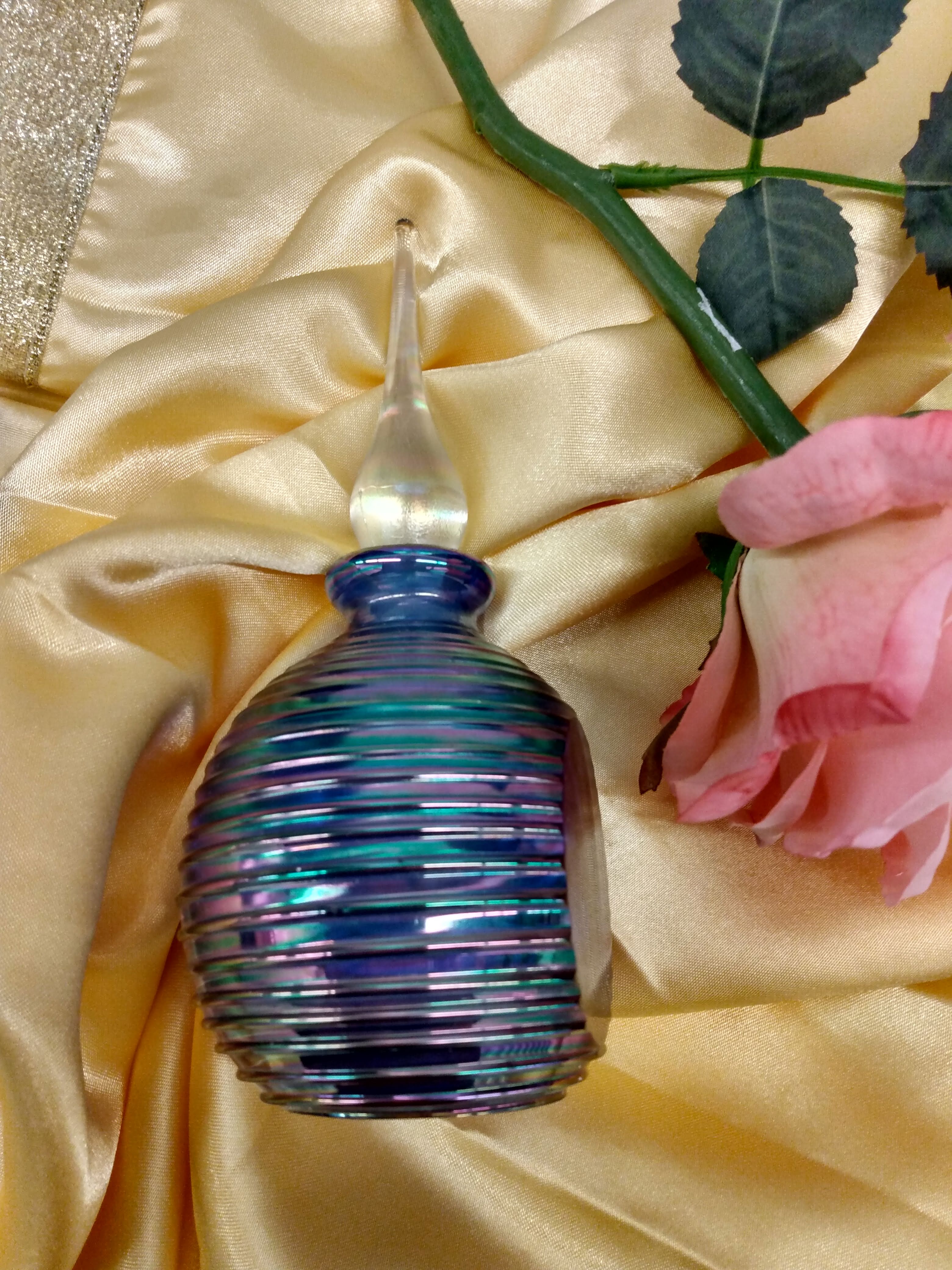 Purple Blue Color - Glass - Perfume Bottle  - Home Decor