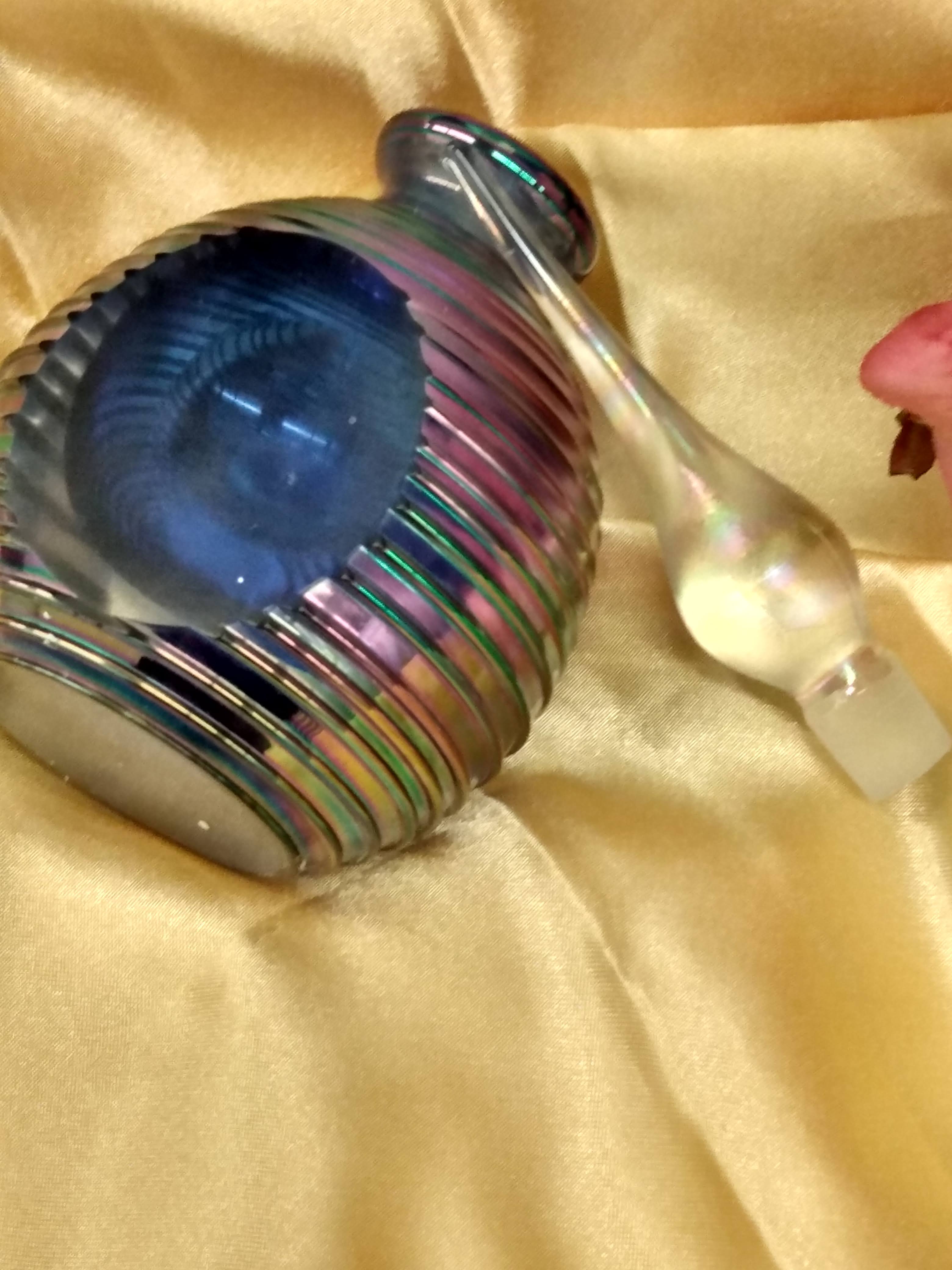 Purple Blue Color - Glass - Perfume Bottle  - Home Decor