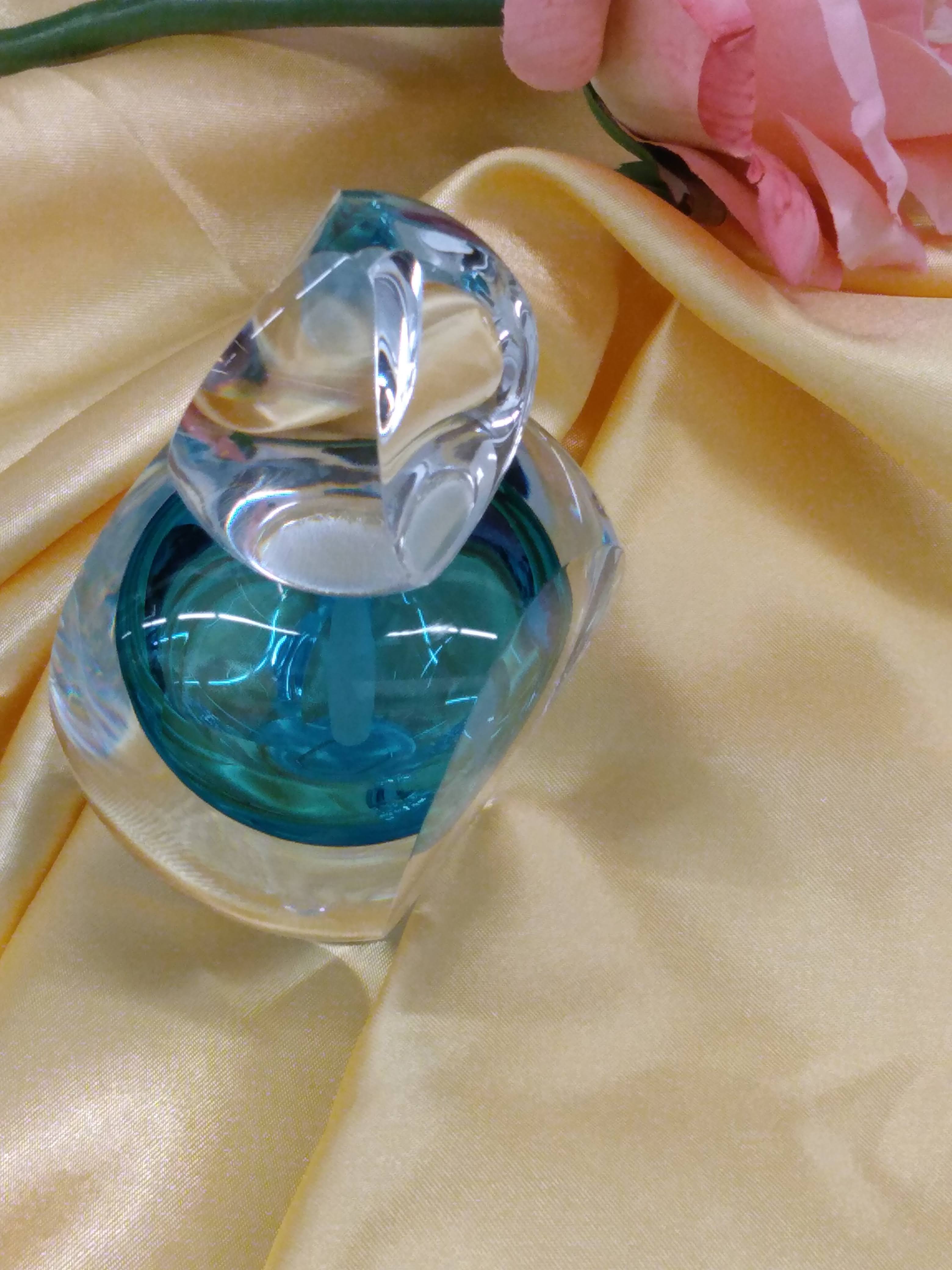Blue Color - Blown Glass - Perfume Bottle - Home Decor