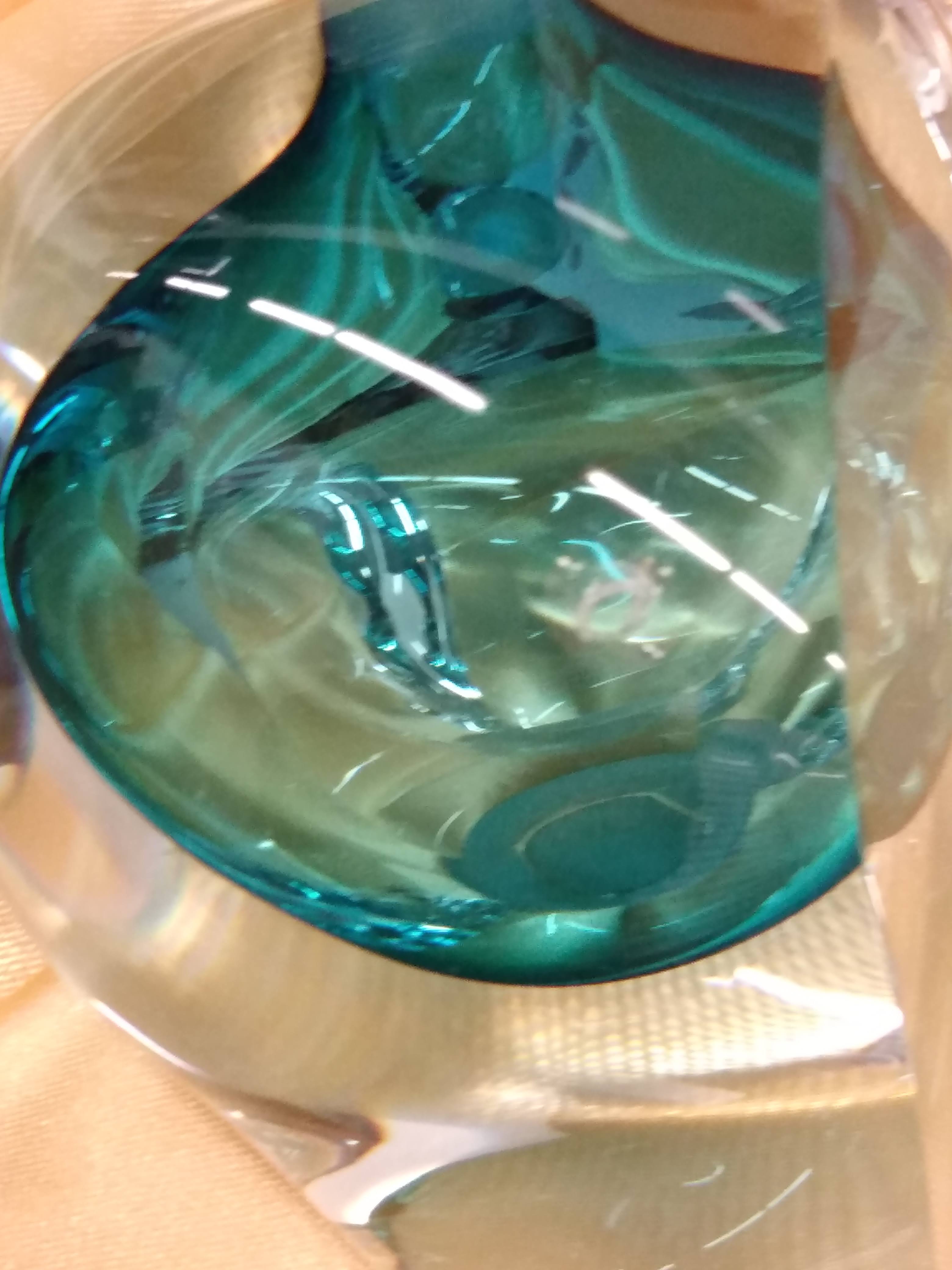 Blue Color - Blown Glass - Perfume Bottle - Home Decor