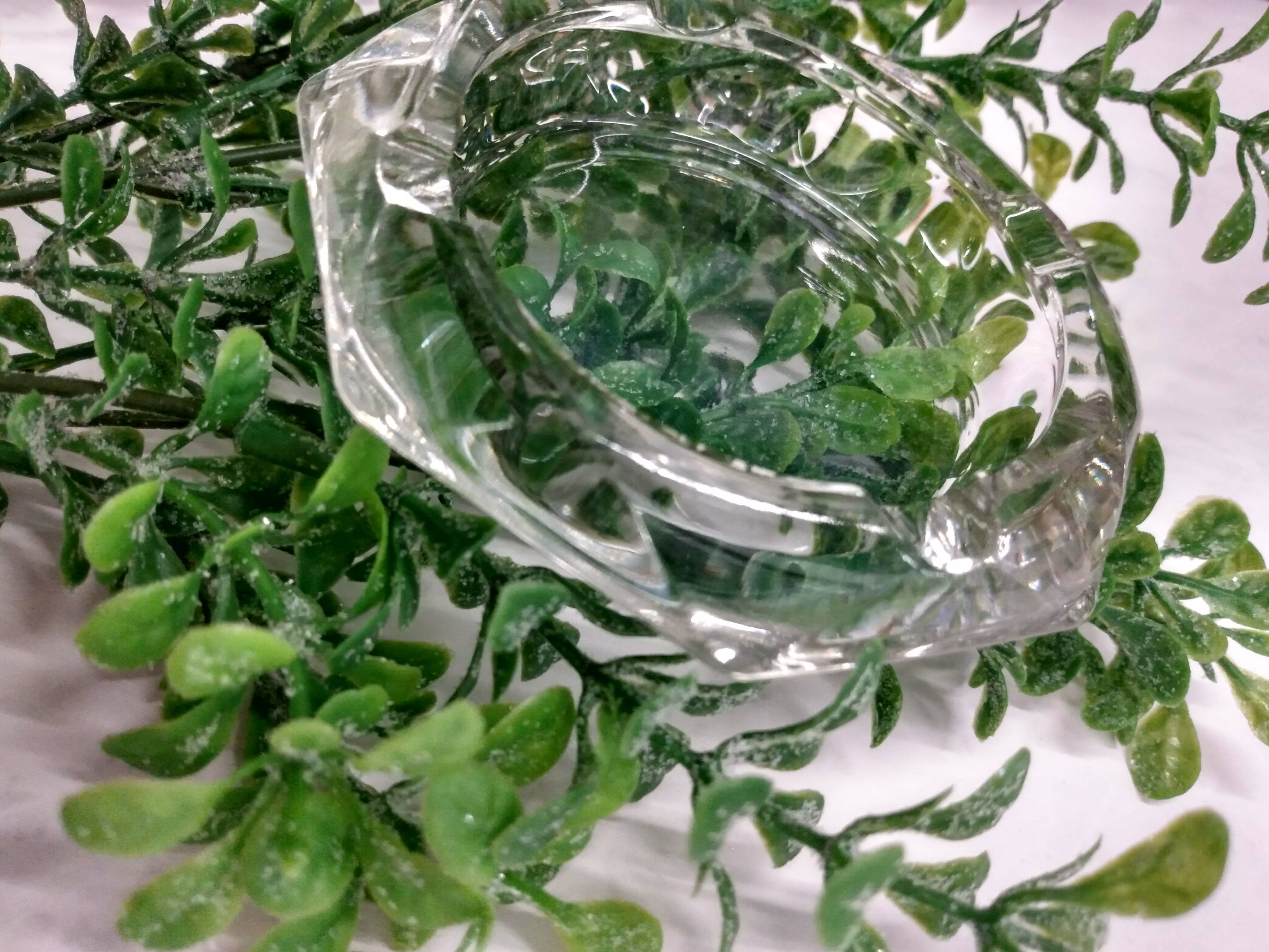Crystal Glass Coaster - Mini Ashtray Mid Century Glass - Table Home Decor