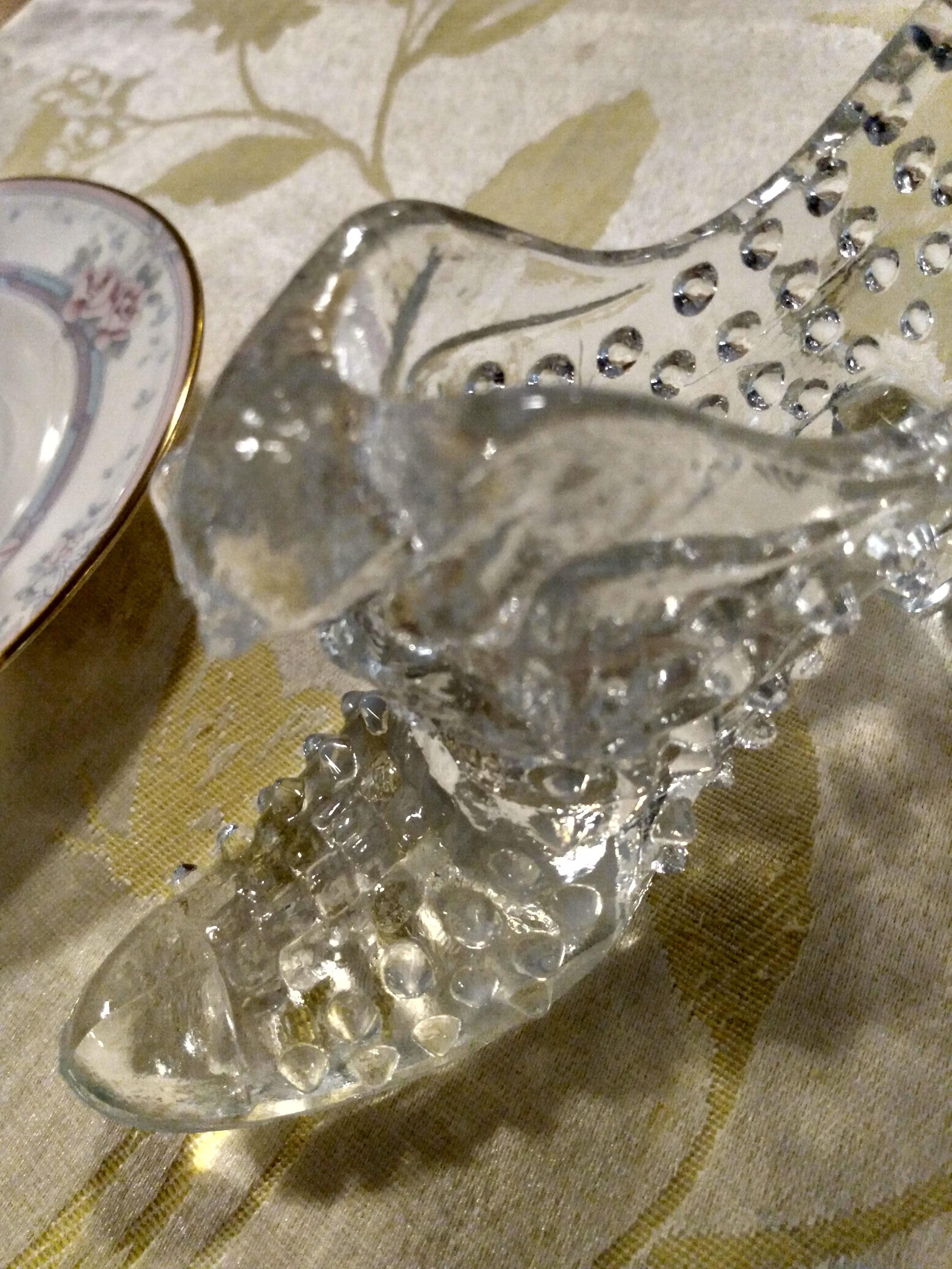 Crystal Glass Shoe - Mid Century - Home Decor