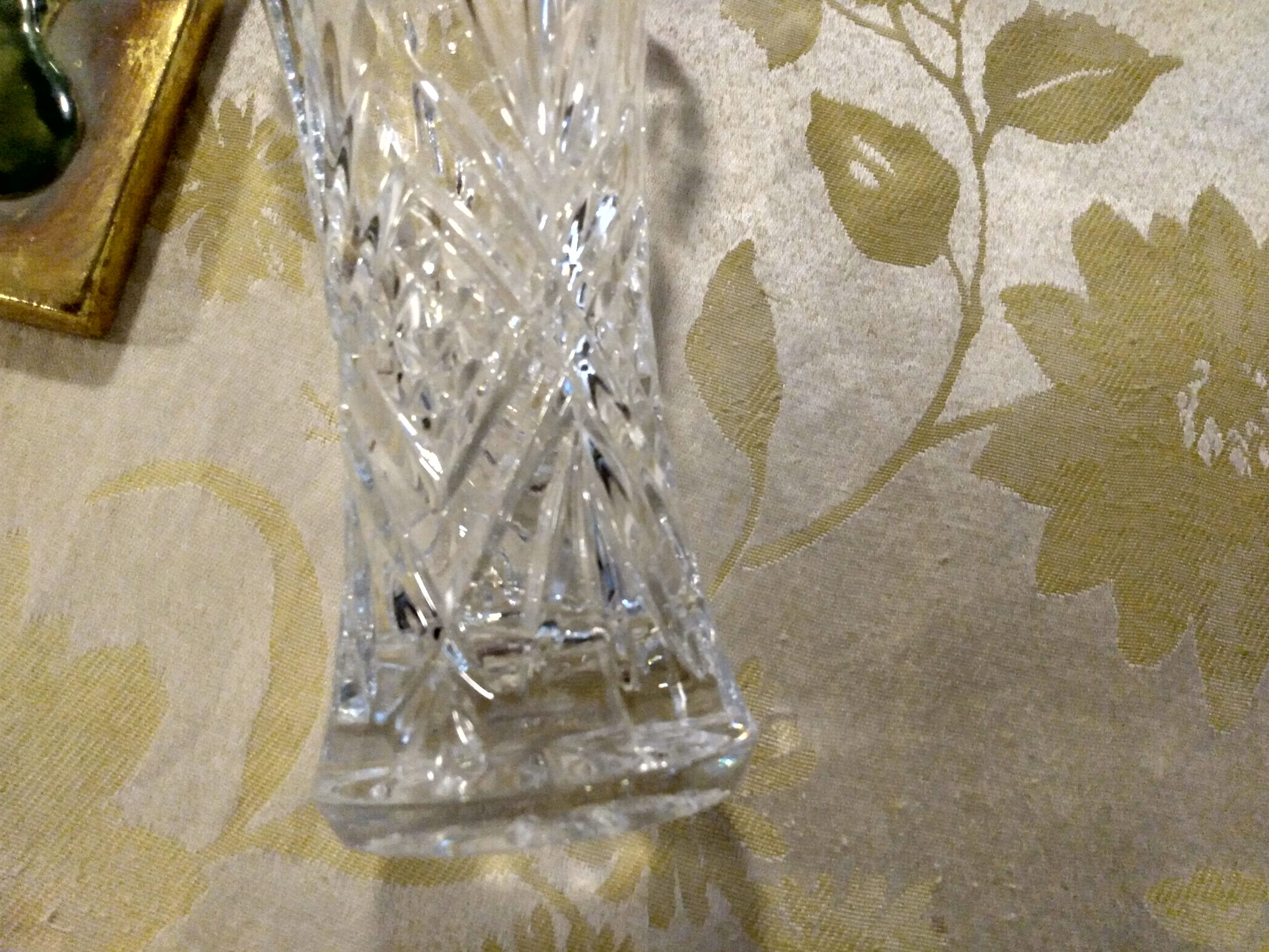 Crystal Glass Mid Century Vase- From France - Table Home Decor
