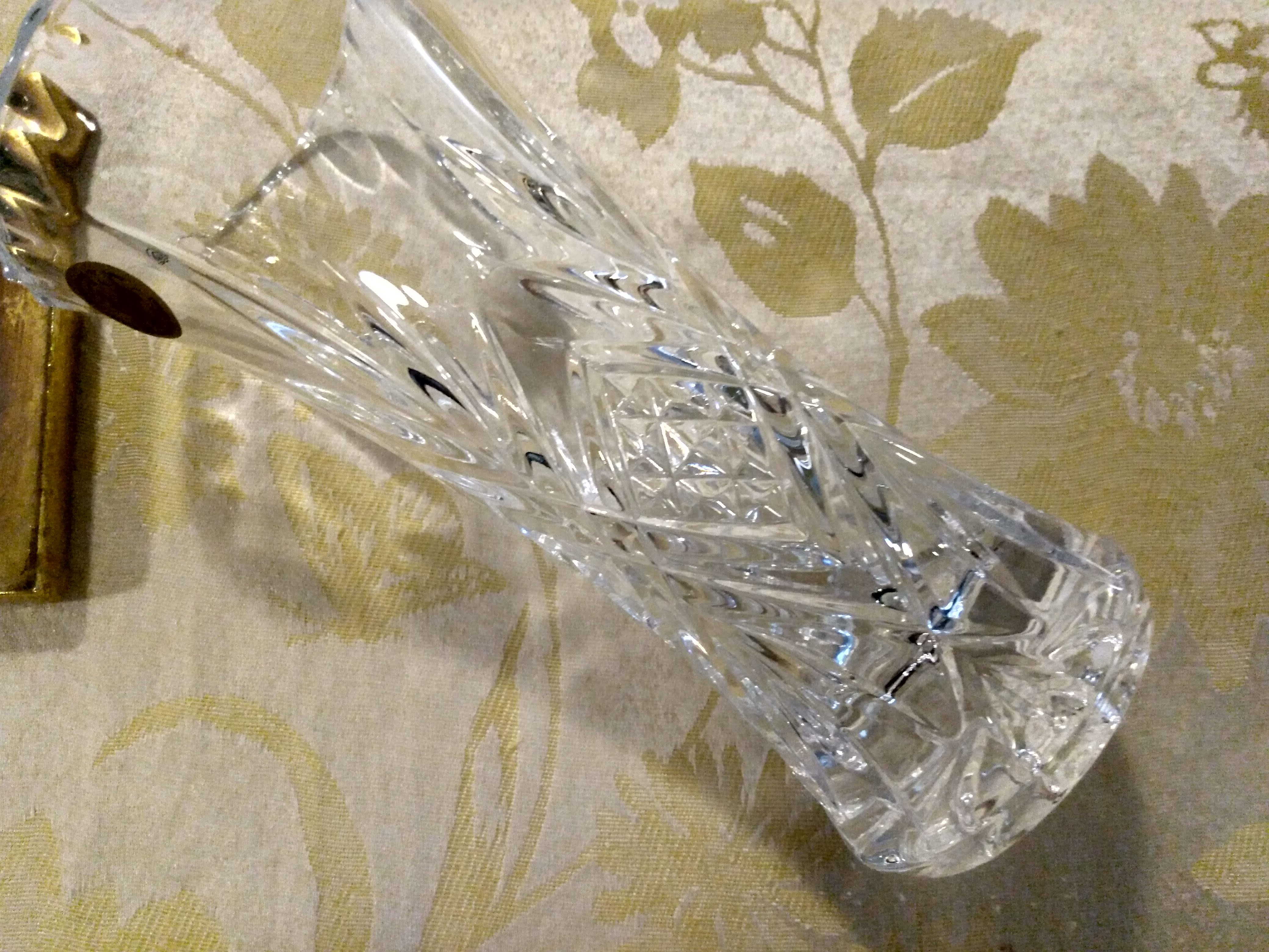 Crystal Glass Mid Century Vase- From France - Table Home Decor