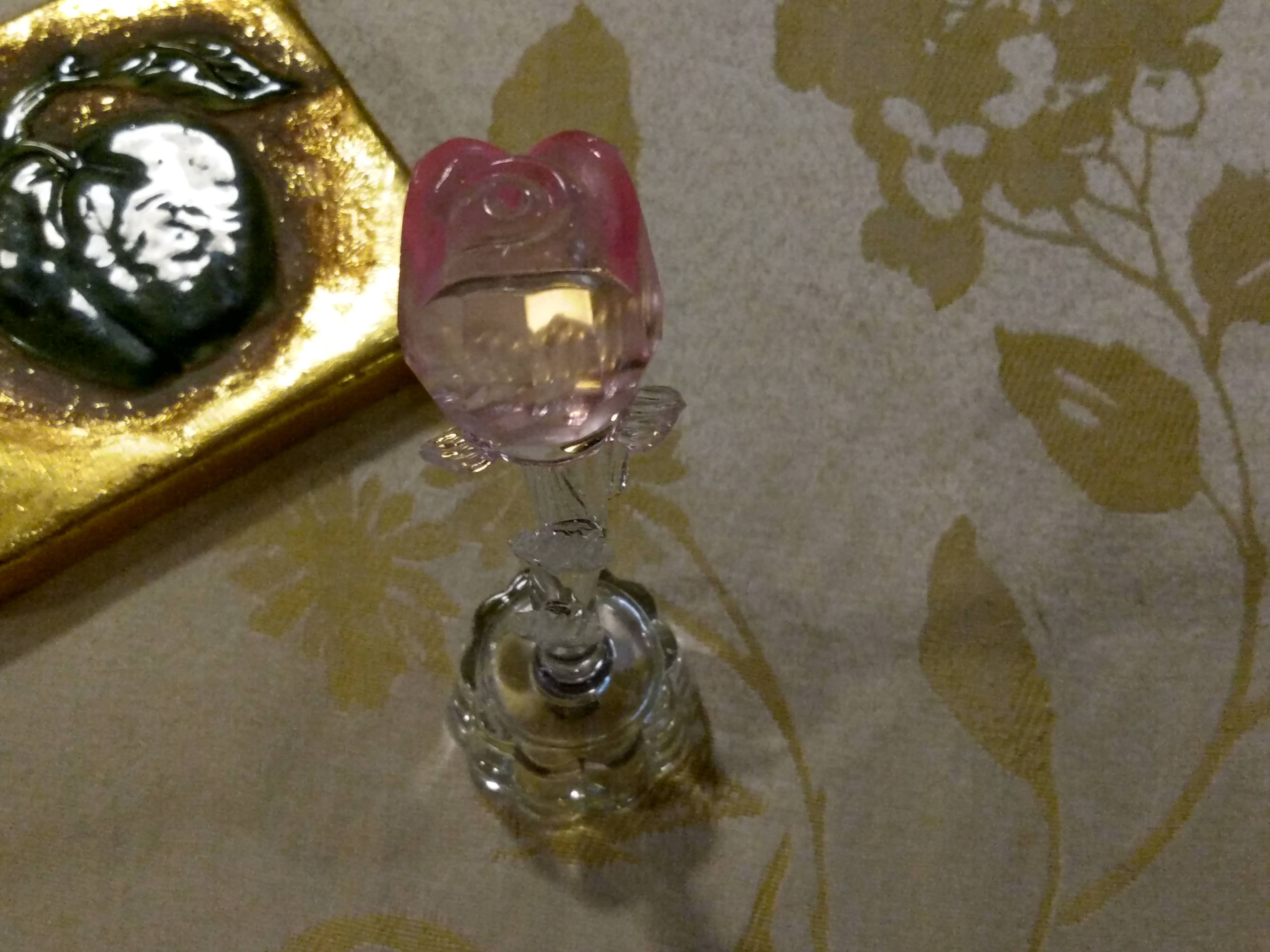 Crystal Glass Flower -  Rose Pattern - Changing Light Flower