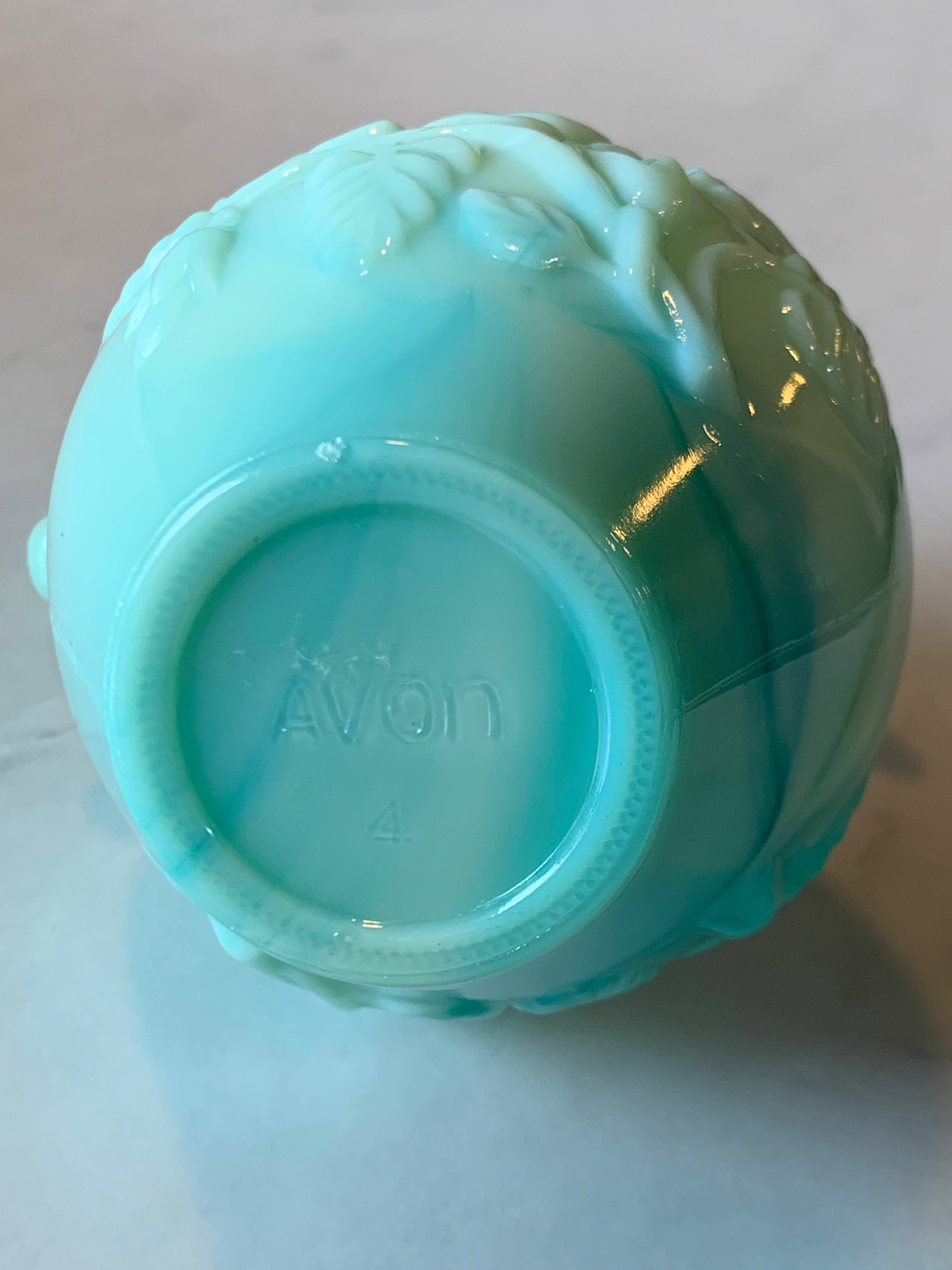Porcelain Opaque Milk Glass - Collectible - Turquoise Blue Color - Brand New, Classy - Avon