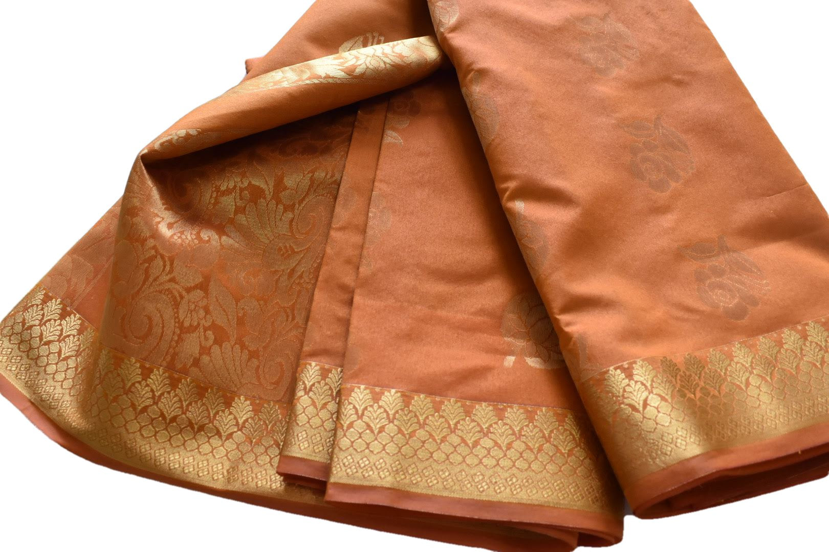 Yellow Color - Silk Cotton Blend Saree - Gold Zari Border And Pallu