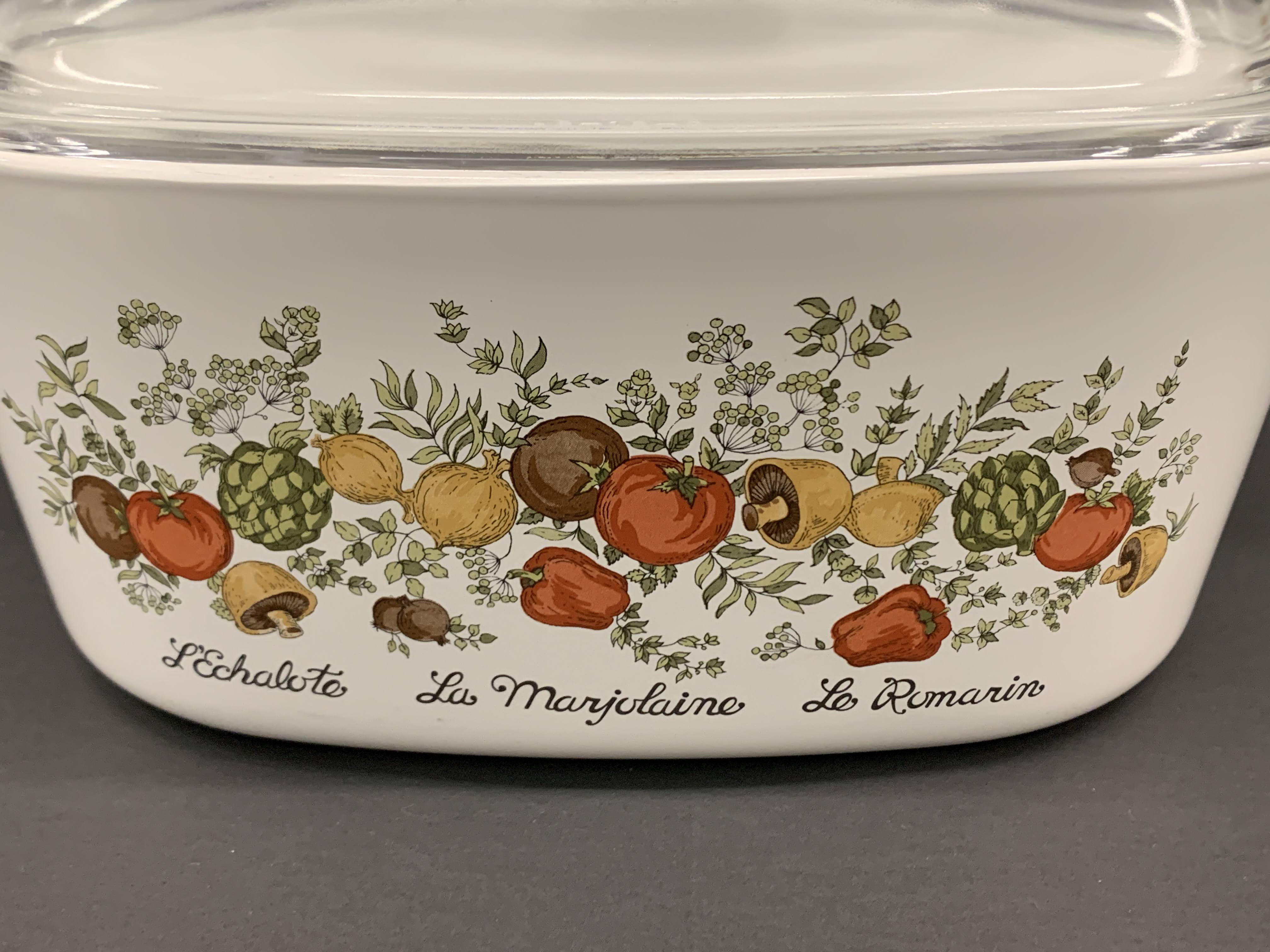 Spice Of Life - Corning Ware Casserole - Square Shape With Lid