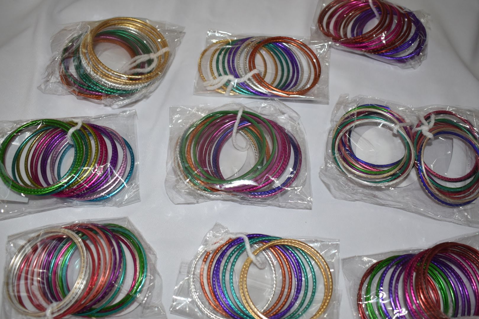 Multicolored Assorted Metal Bangles