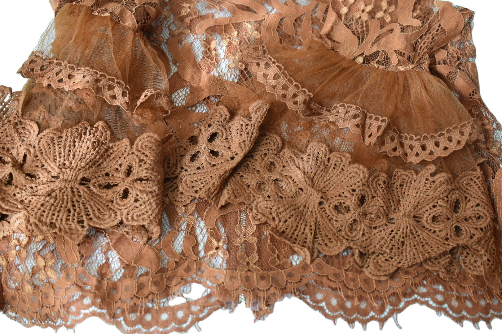 Lace Top for long skirts - Brown Color
