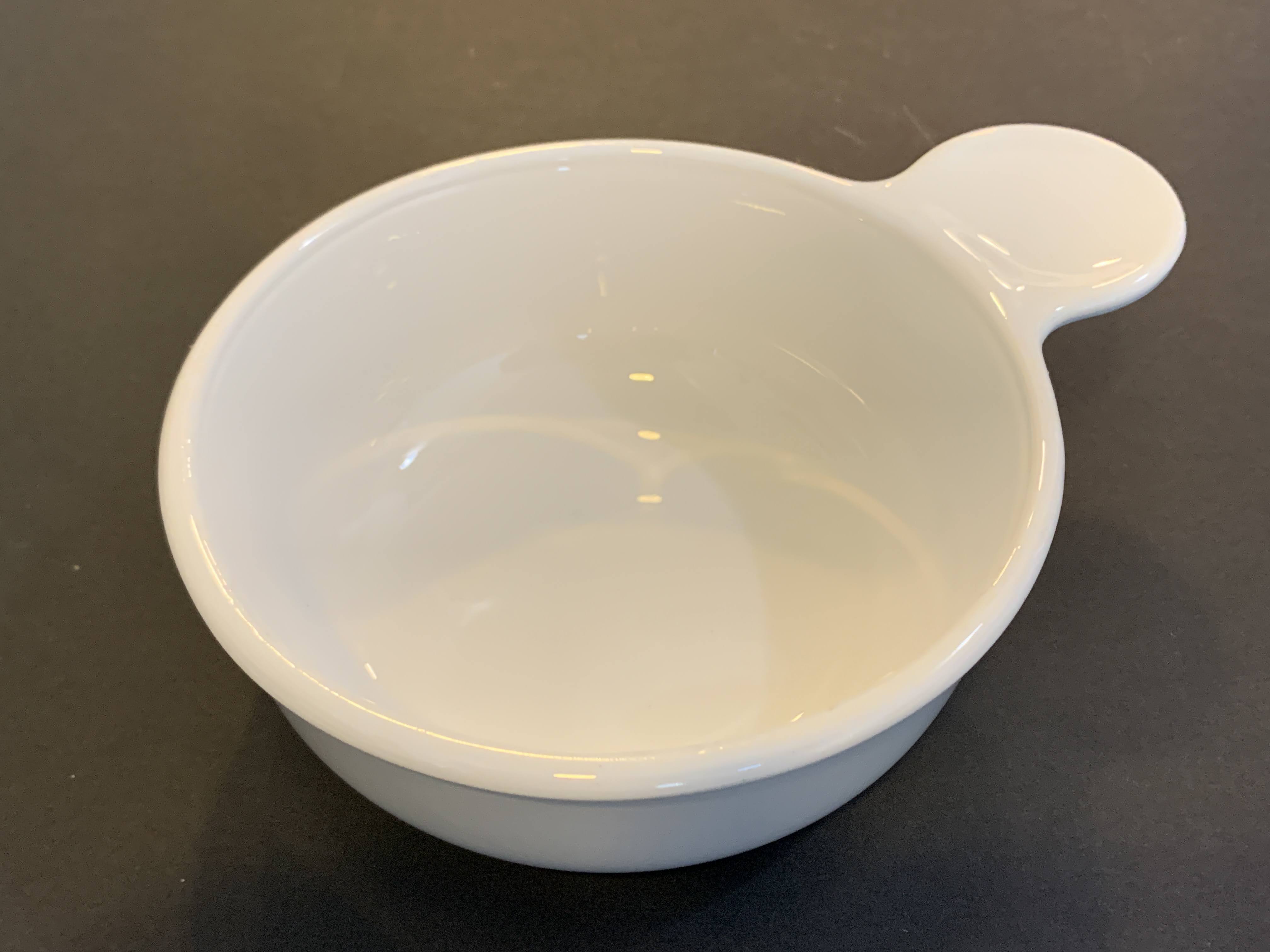 White Color - Corning Ware Condiment Bowl - Round Shape With Handle