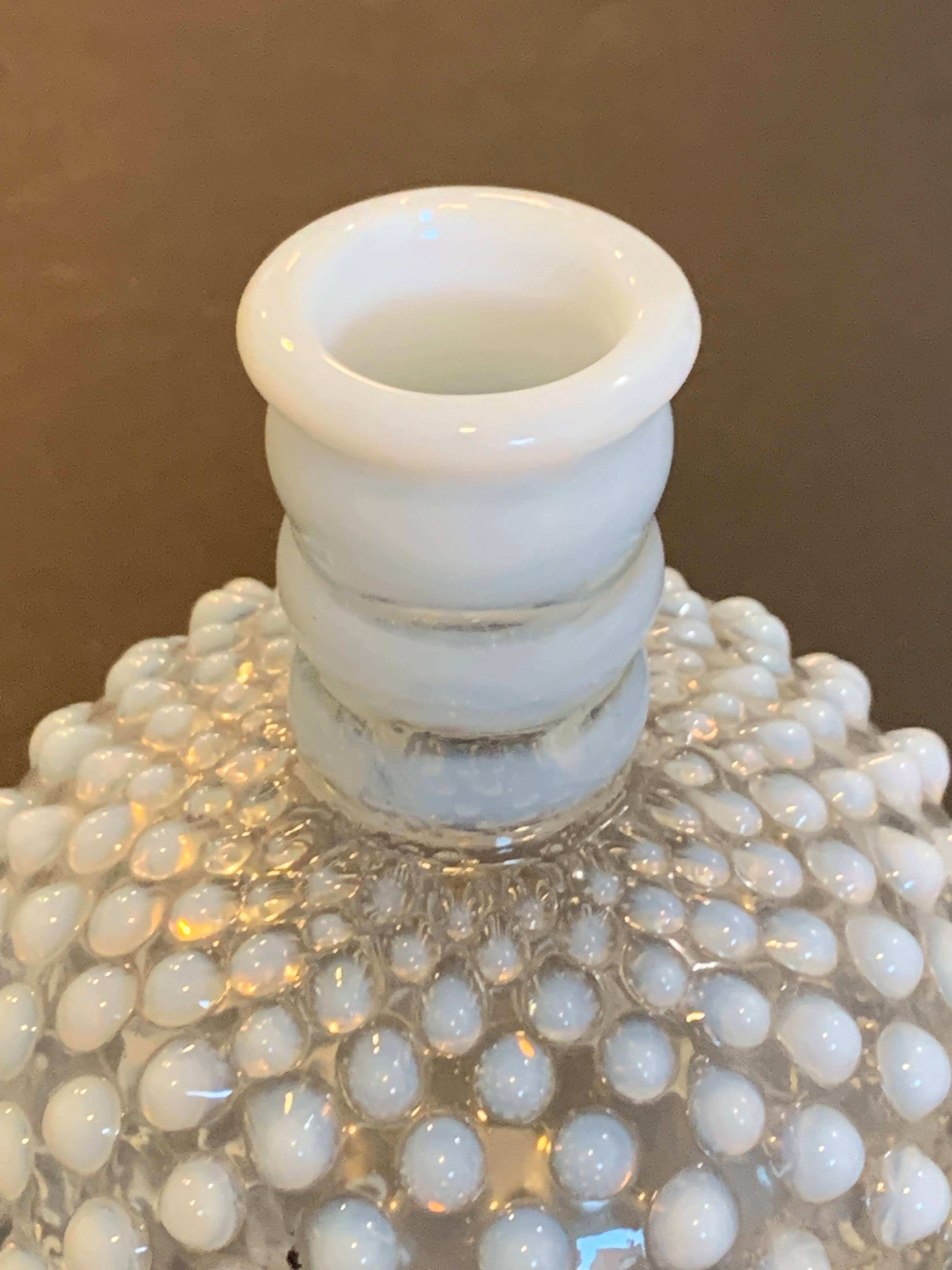Opaque Milk Glass and Porcelain - Collectible - Vase