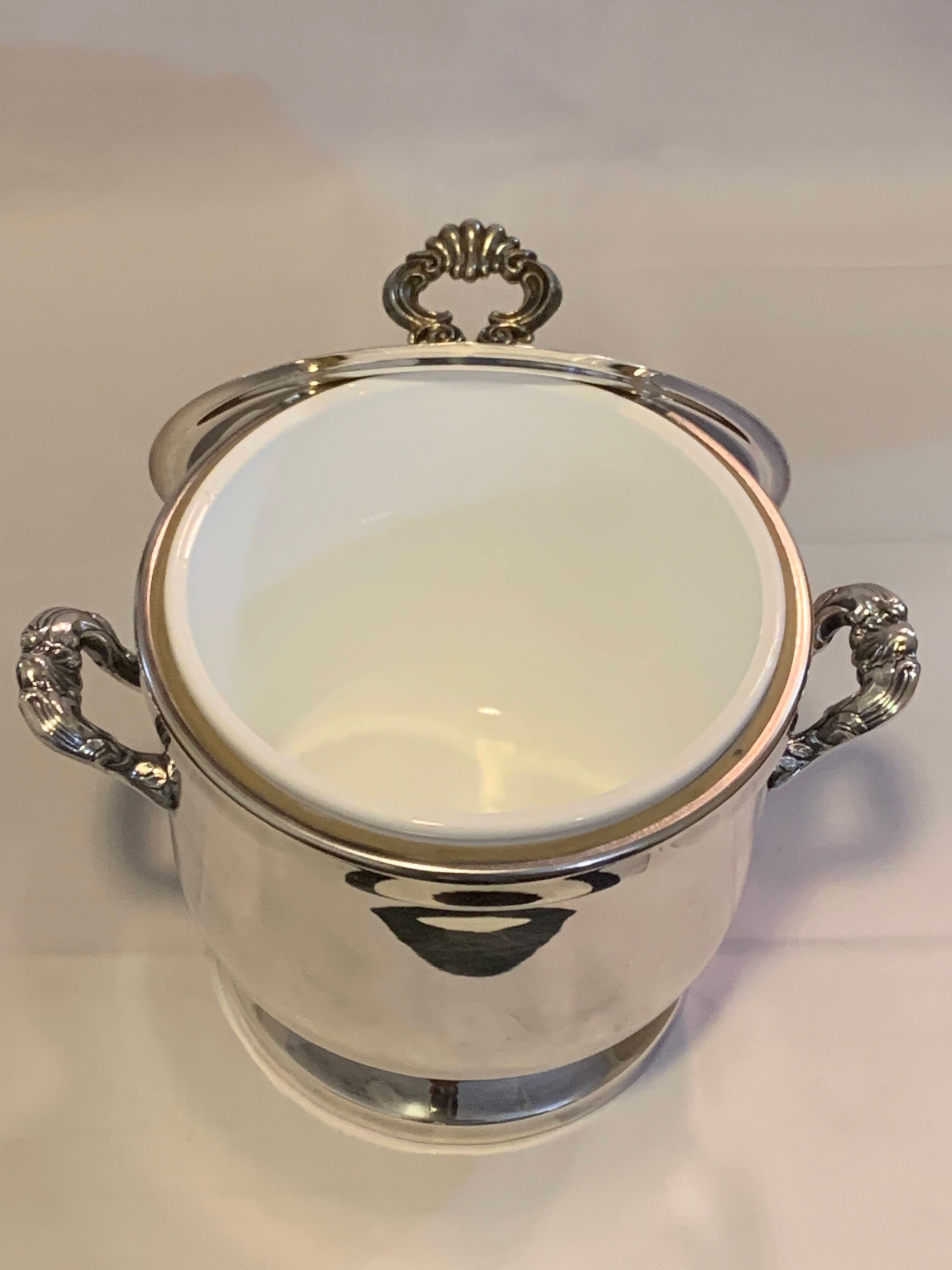 Victorian Antique Silver Plated - Ice Bucket- Home Décor