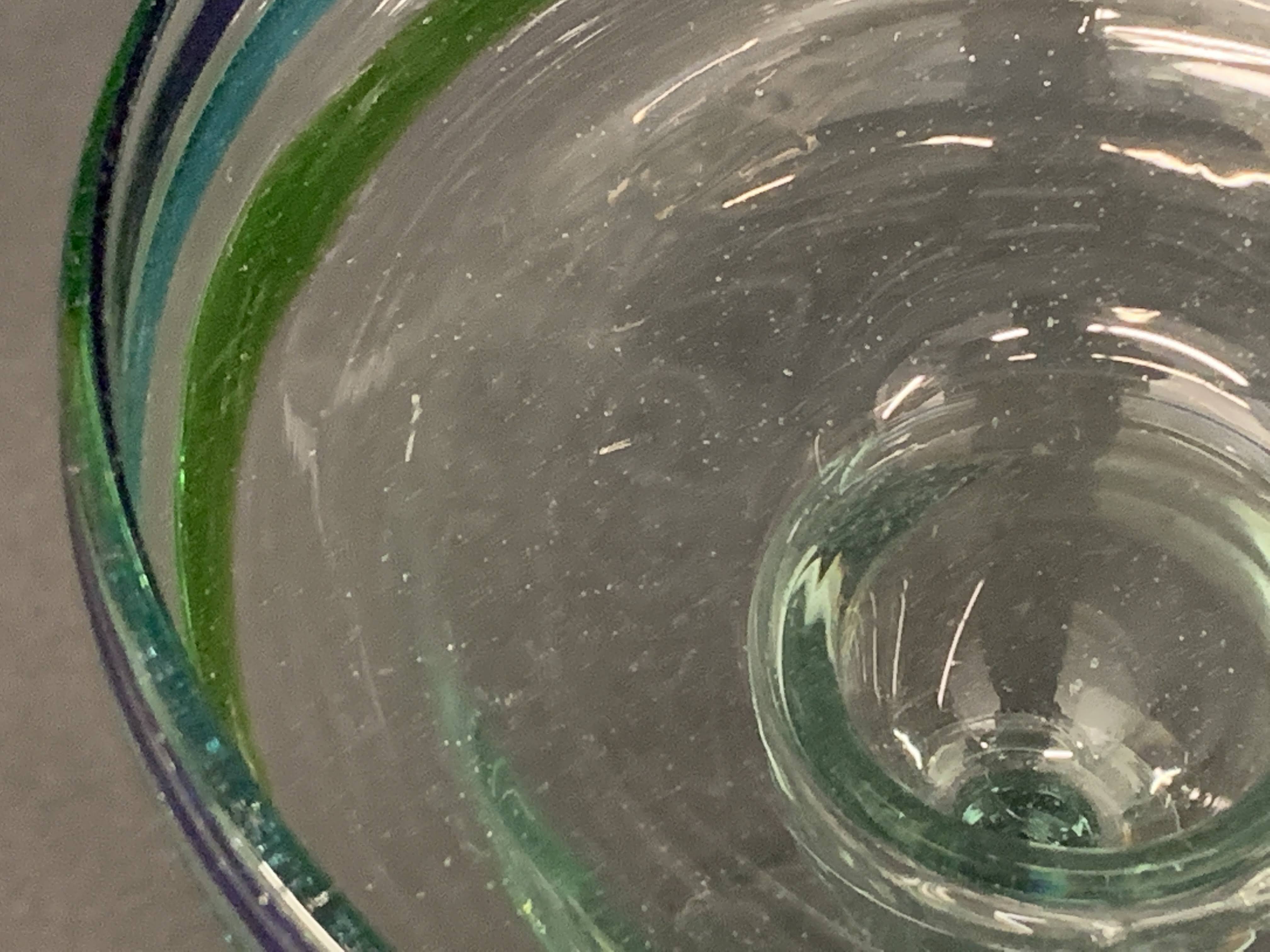 Blue Tint Bubbled pattern - Imported Glass Pitcher