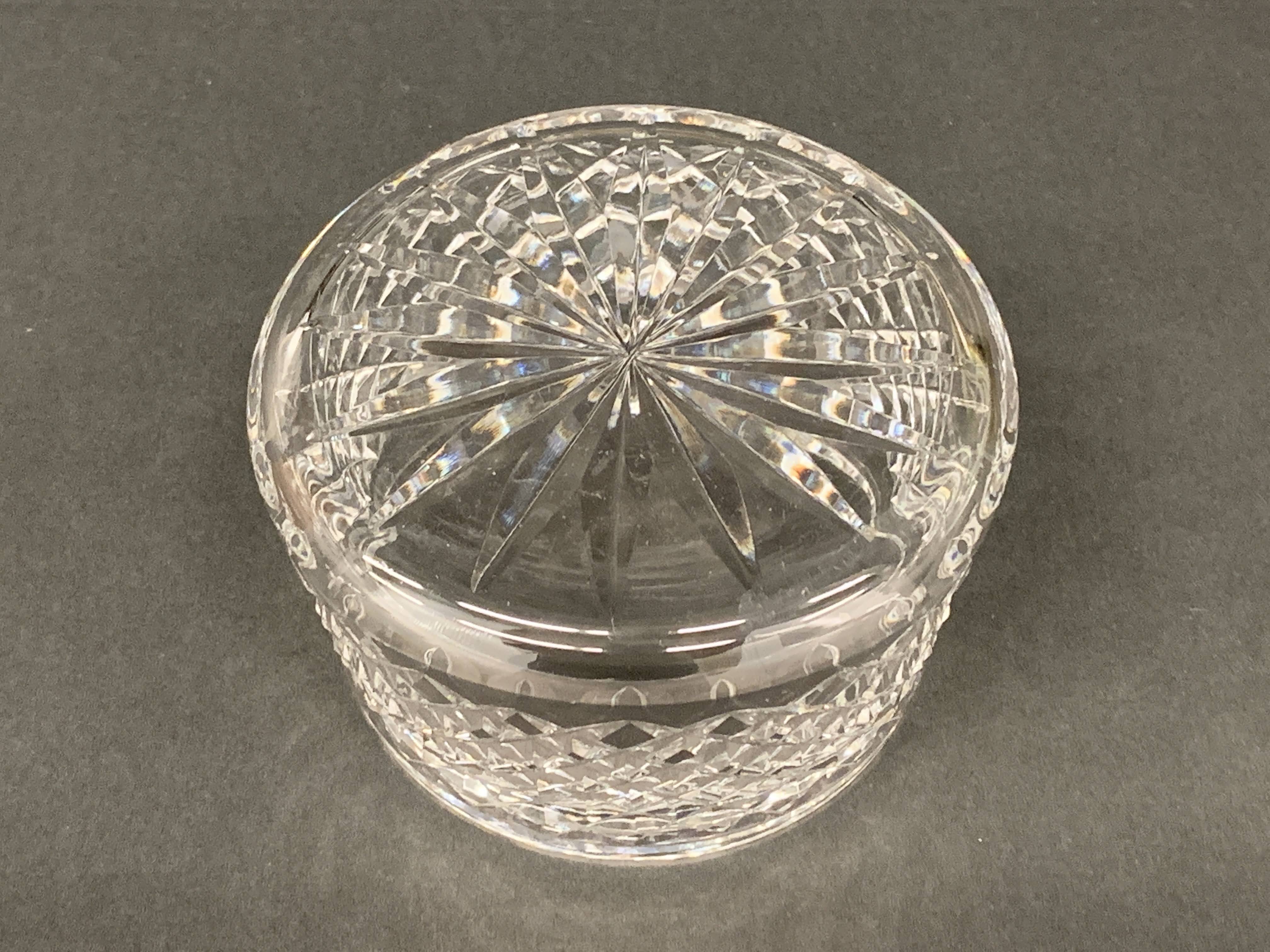 Cystal Glass- Diamond Pattern - Mid Century Condiment Bowl - Vintage
