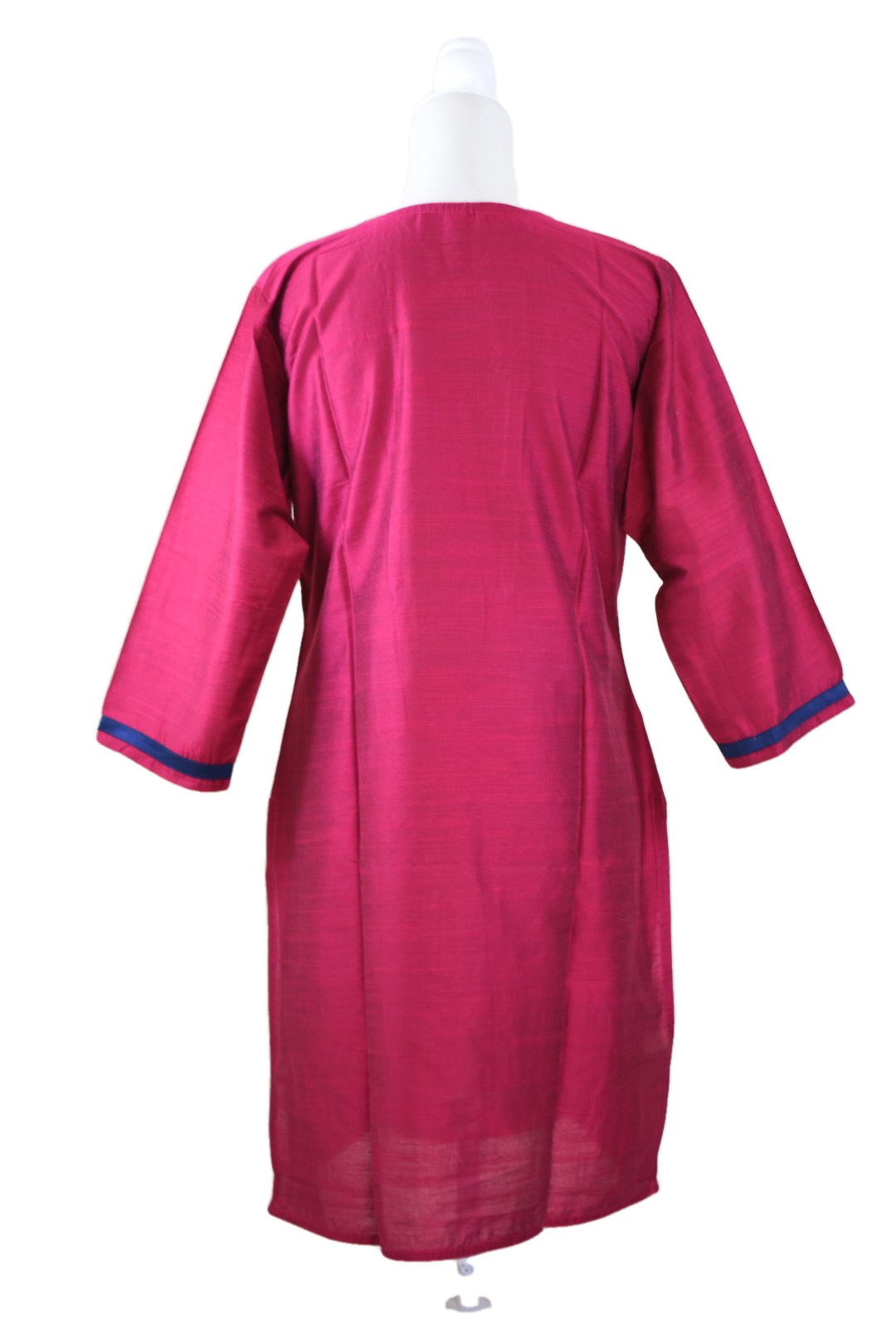 Dark Pink Color - Raw Silk Kurti Size Small/Medium - 30/32 Junior size. Big Girls size - 18 plus